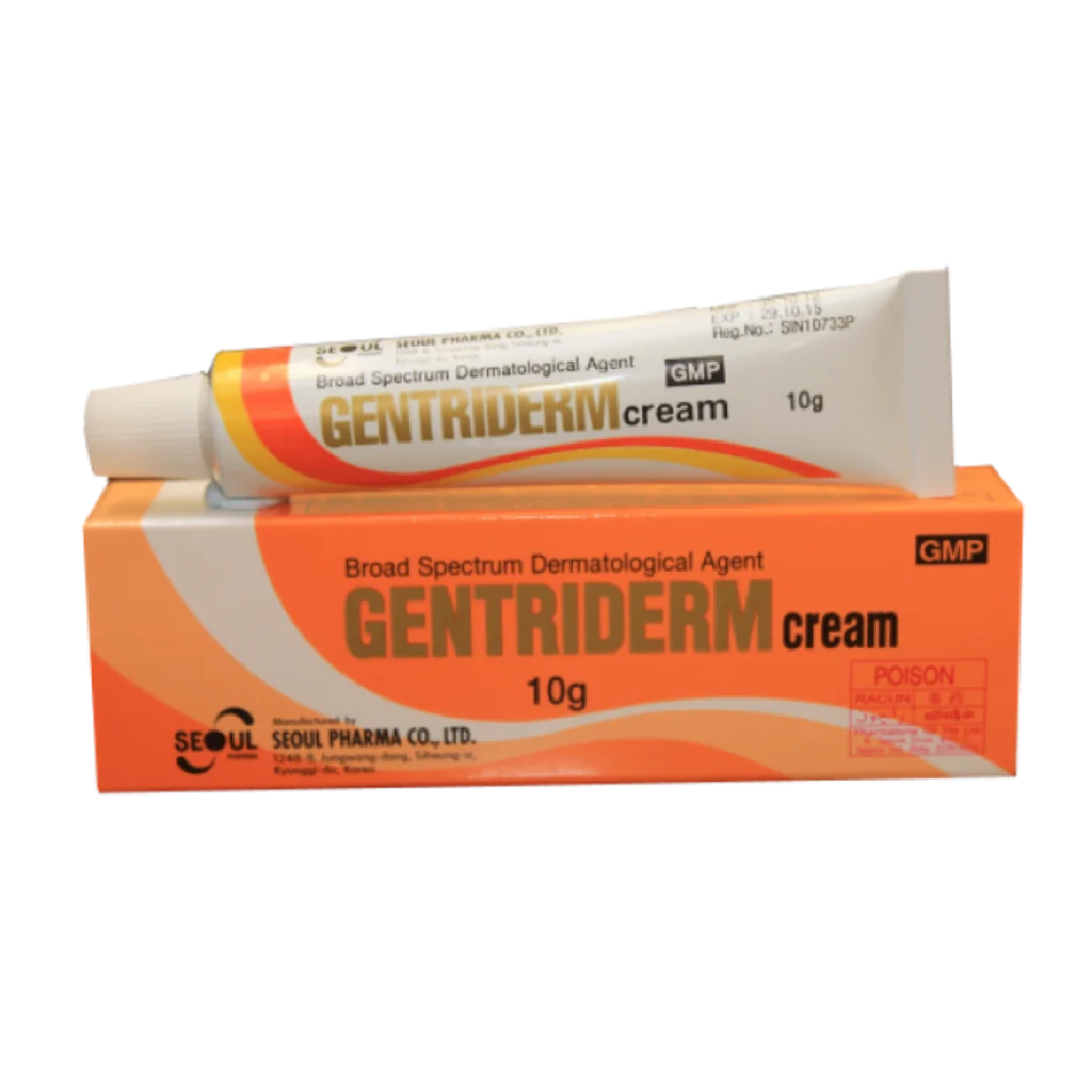 Gentriderm Cream — available at pharmacies in Cambodia on PharmKulen