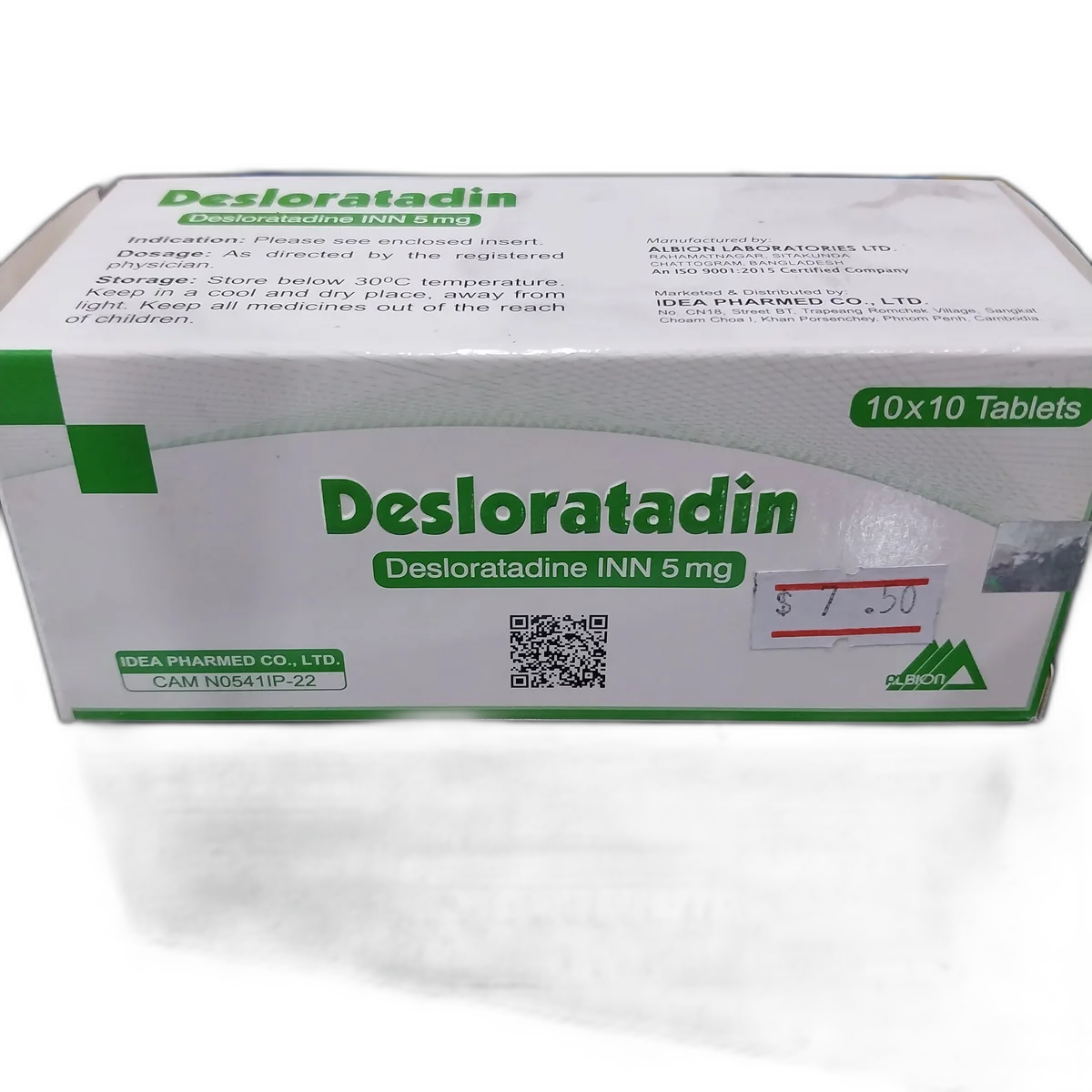 Desloratadin 5mg — available at pharmacies in Cambodia on PharmKulen