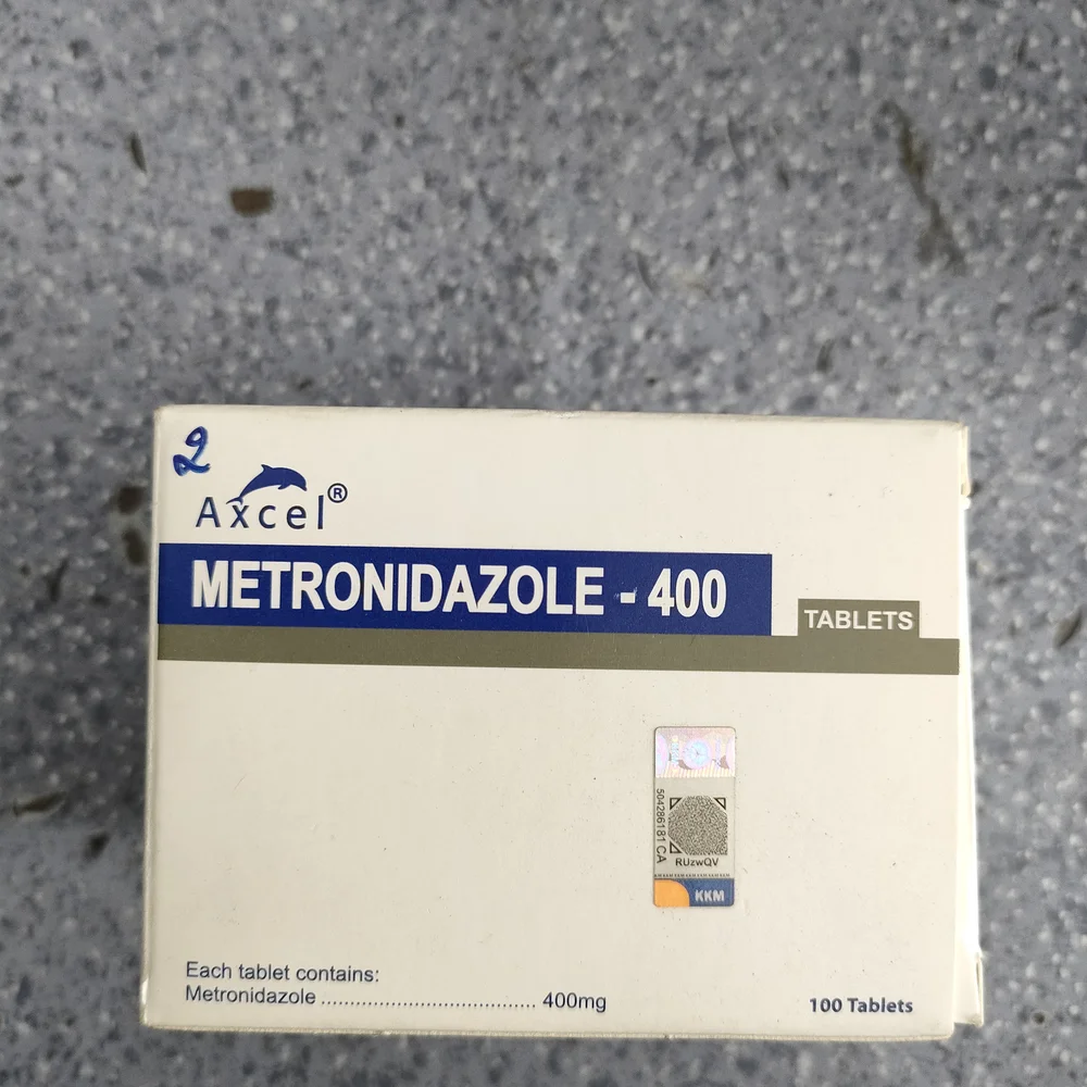 Axcel Metronidazole-400 — available at pharmacies in Cambodia on PharmKulen