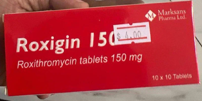 Roxigin 150 — available at pharmacies in Cambodia on PharmKulen