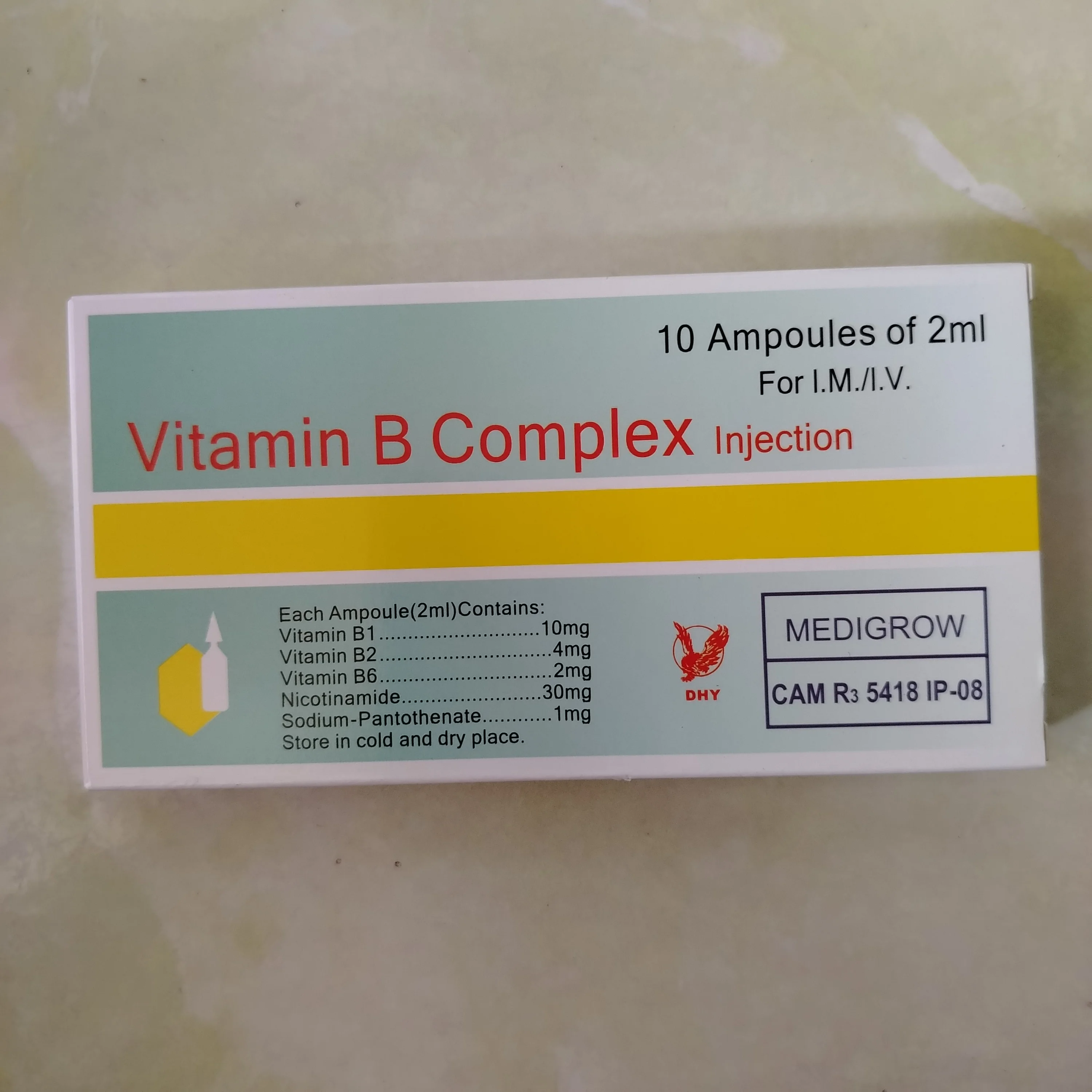 Vitamin B Complex Injection — available at pharmacies in Cambodia on PharmKulen