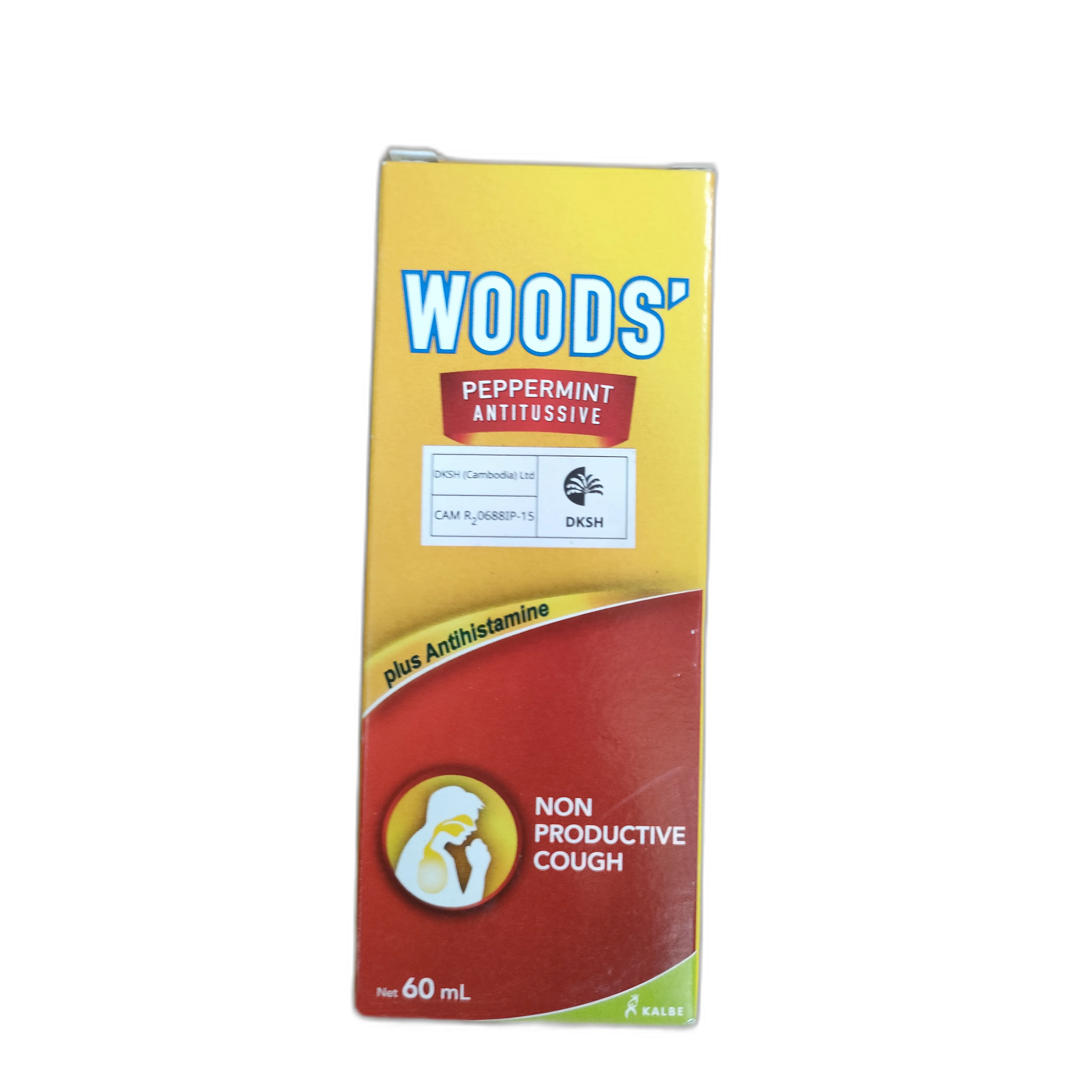 Woods Peppermint Antitussive — available at pharmacies in Cambodia on PharmKulen