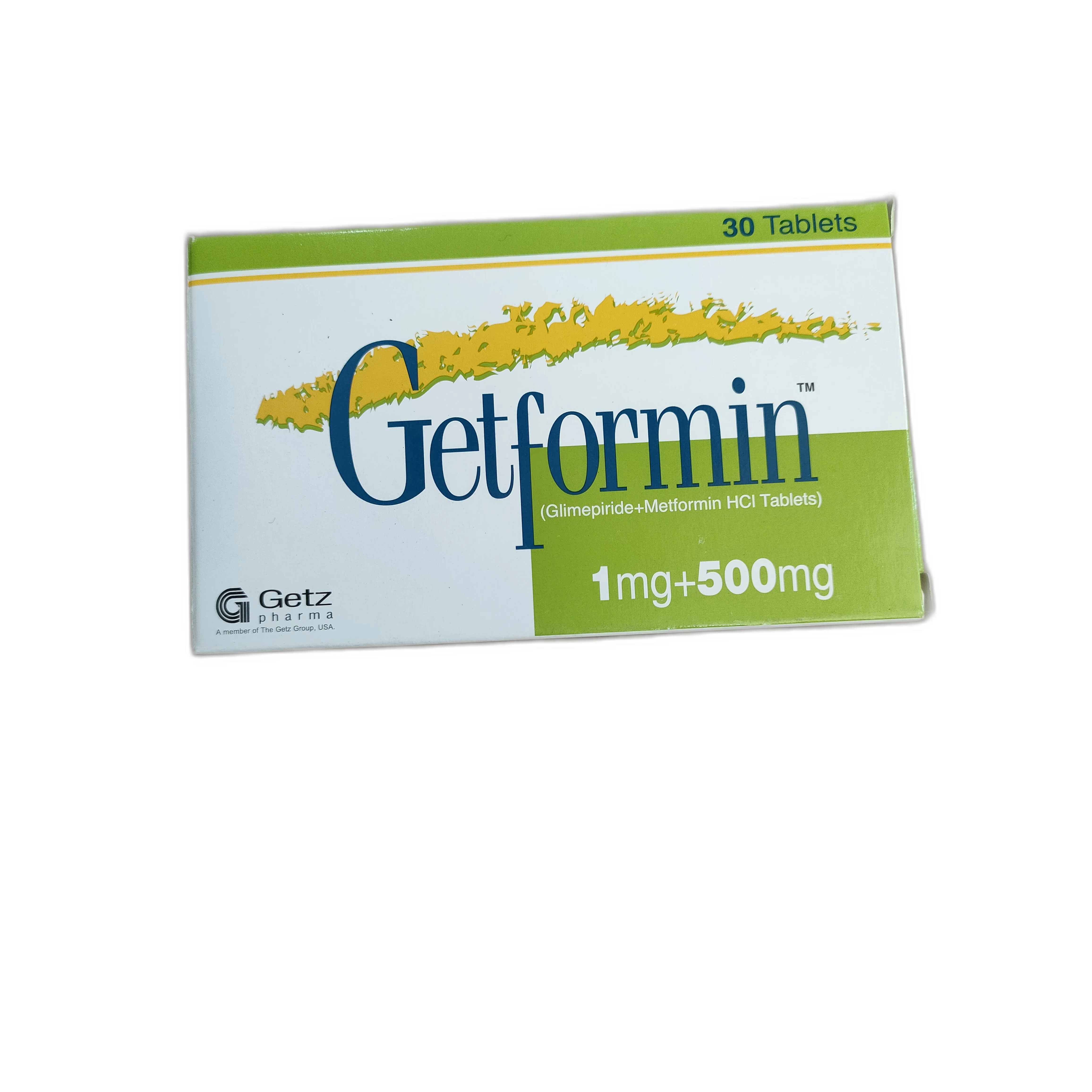 Getformin 1mg+500mg — available at pharmacies in Cambodia on PharmKulen