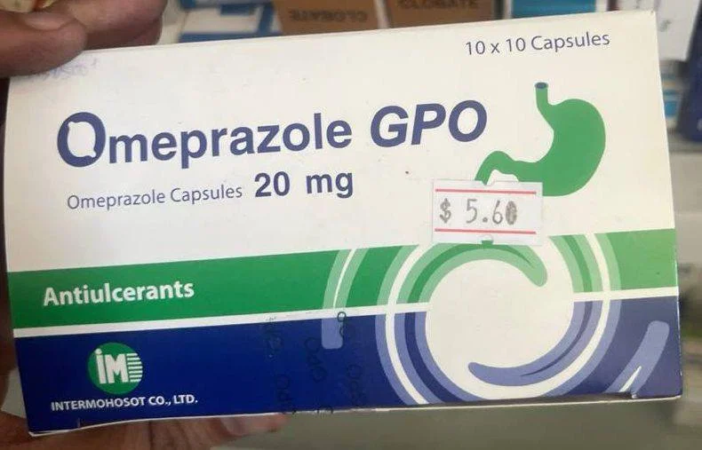 Omeprazole GPO — available at pharmacies in Cambodia on PharmKulen