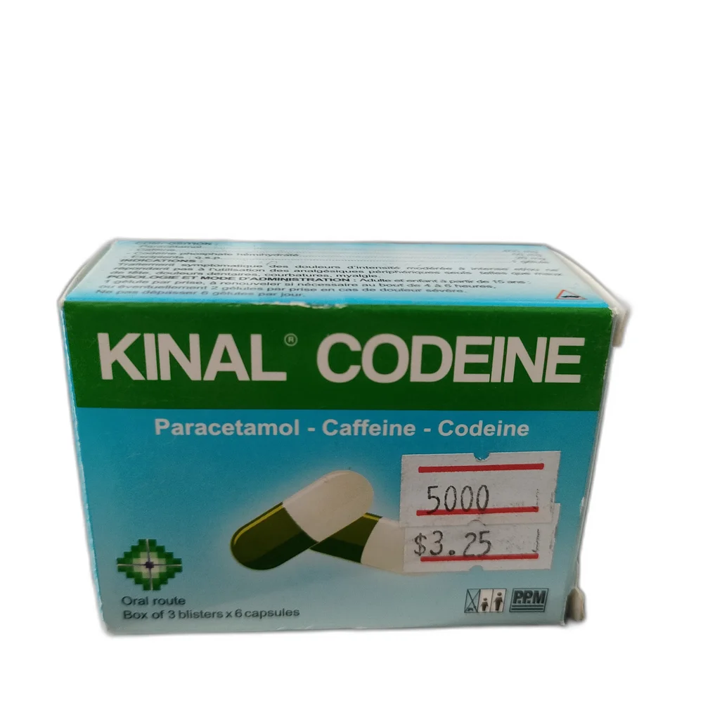 Kinal Codeine — available at pharmacies in Cambodia on PharmKulen