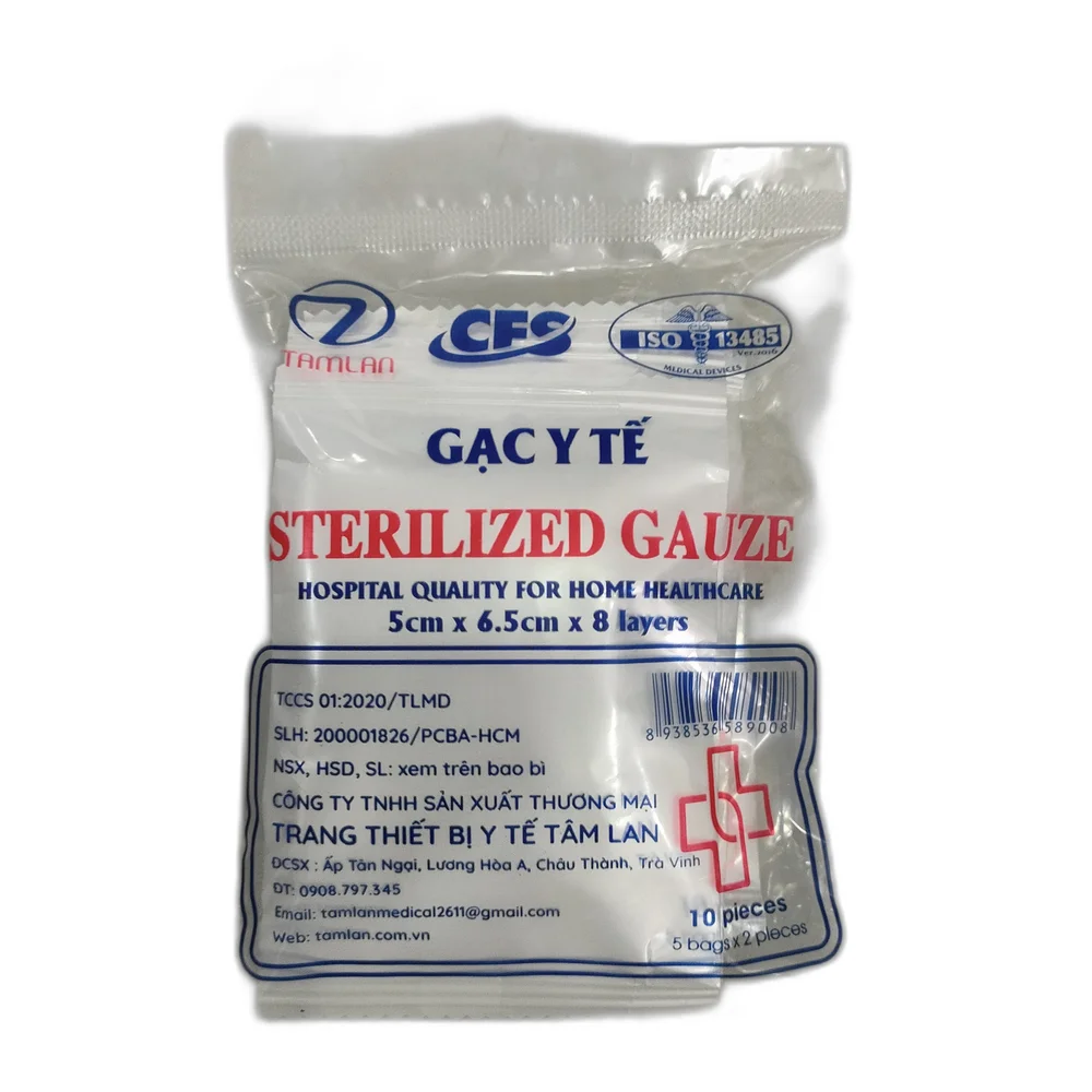 Tamlan Sterilized Gauze — available at pharmacies in Cambodia on PharmKulen