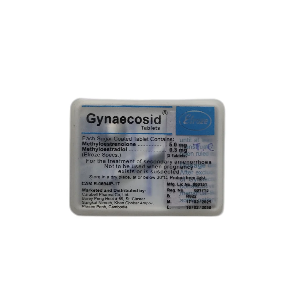 Gynaecosid — available at pharmacies in Cambodia on PharmKulen