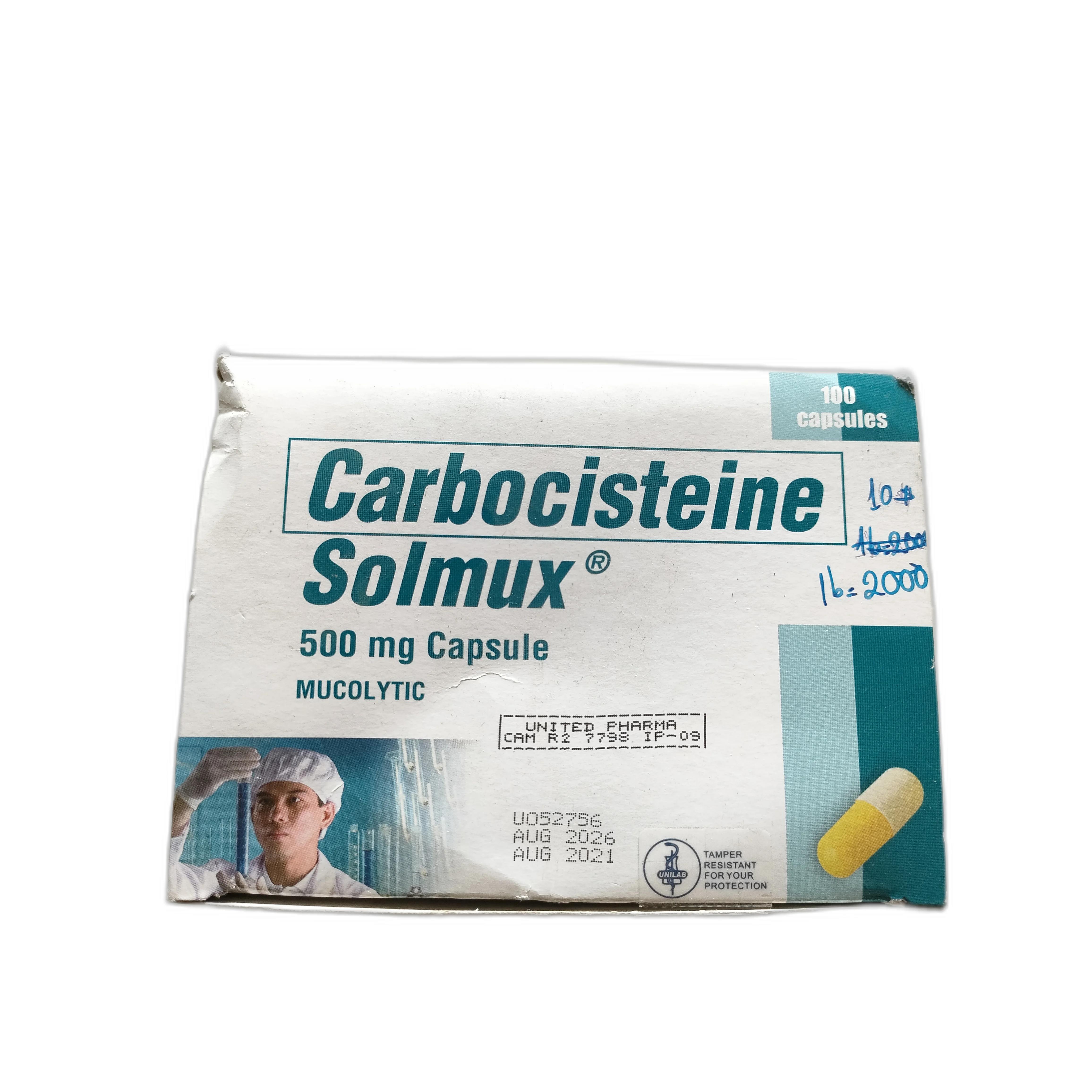 Carbocisteine Solmux — available at pharmacies in Cambodia on PharmKulen