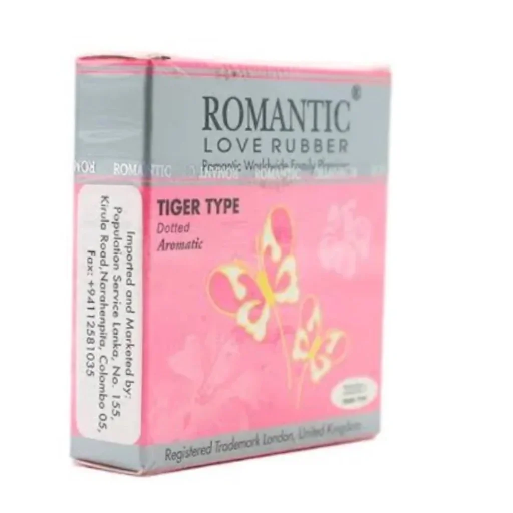 Romantic Love Rubber Tiger type dotted aromatic  — available at pharmacies in Cambodia on PharmKulen