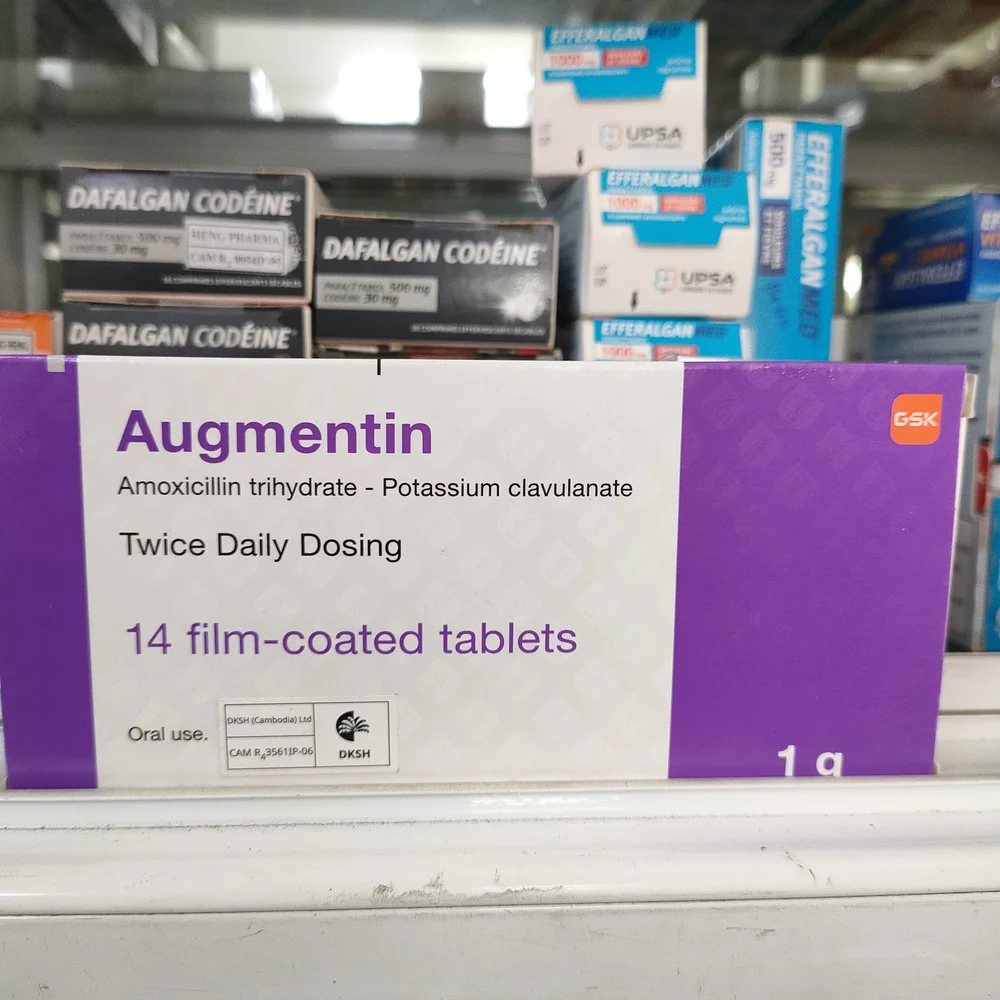 Augmentin 1 g — available at pharmacies in Cambodia on PharmKulen