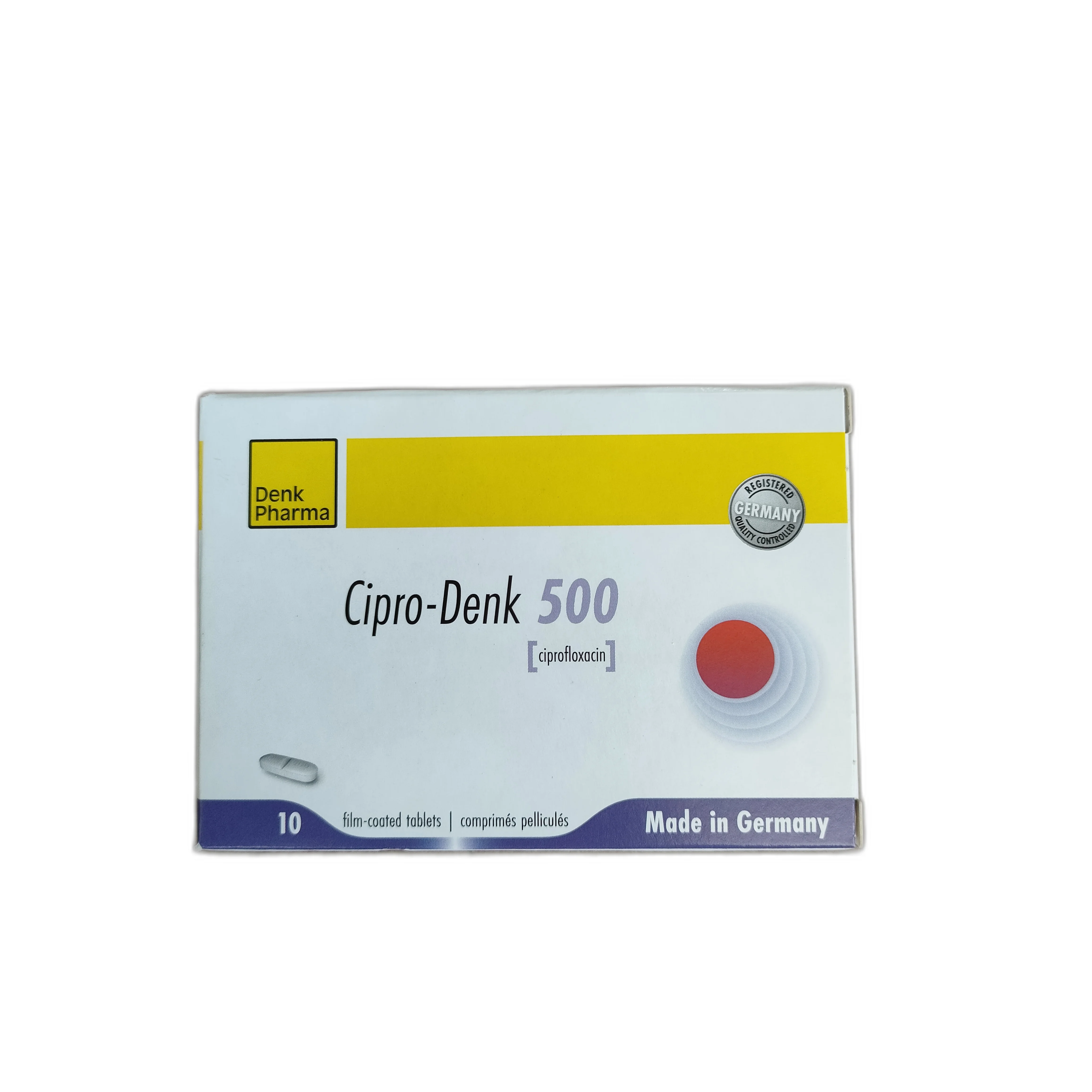 Cipro-Denk 500 — available at pharmacies in Cambodia on PharmKulen