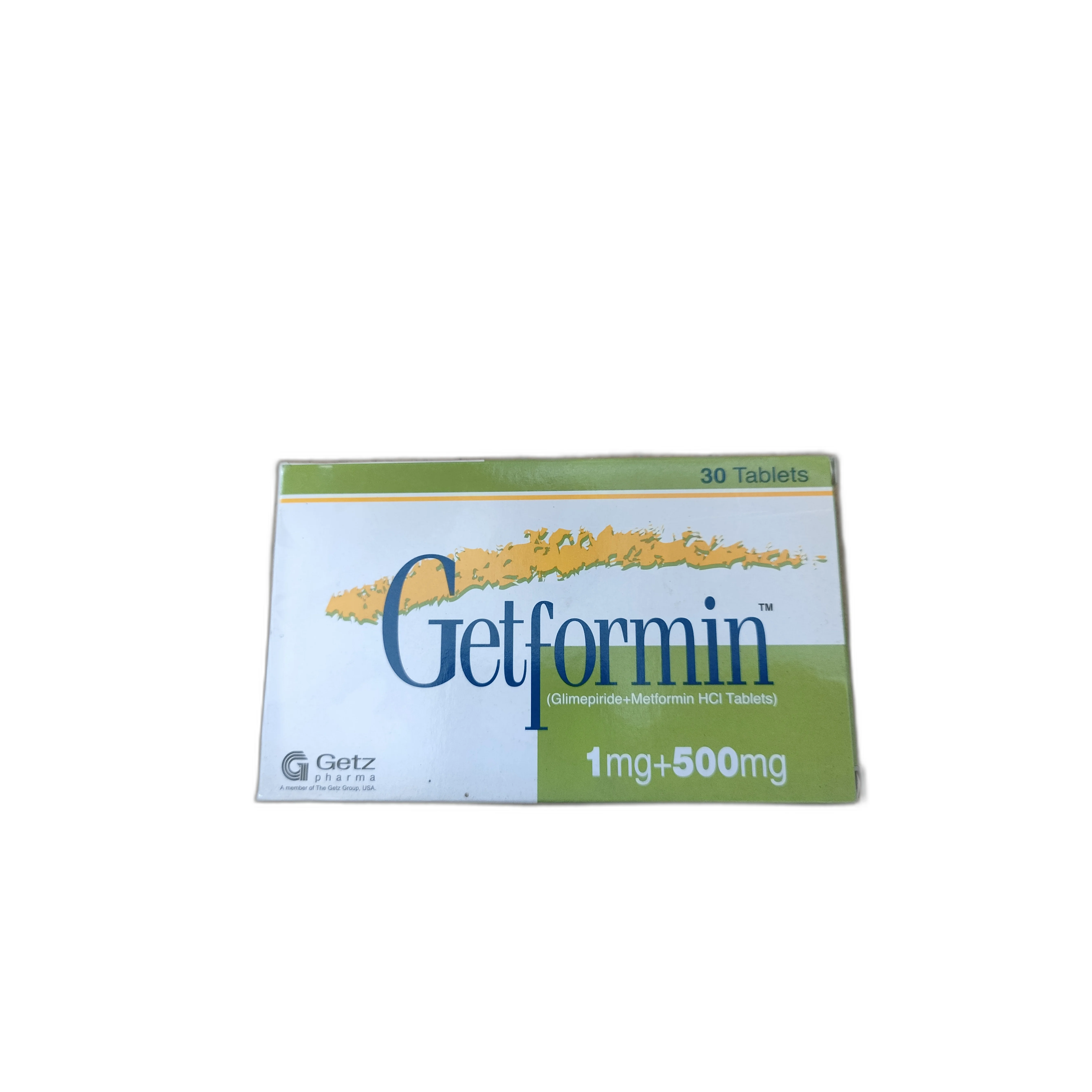 Getformin 1mg+500mg — available at pharmacies in Cambodia on PharmKulen