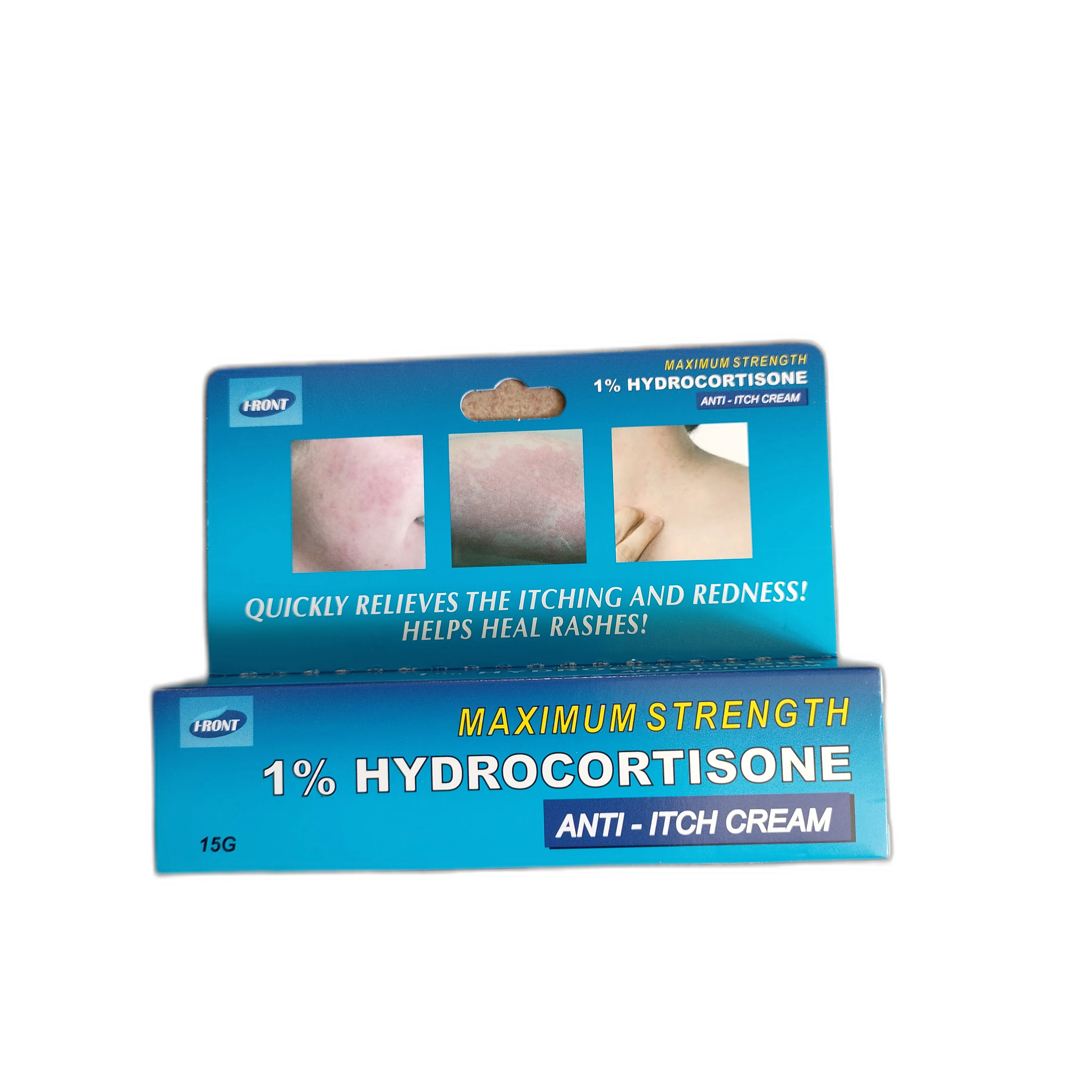 Front Hydrocortisone Anti-Itch Cream — available at pharmacies in Cambodia on PharmKulen