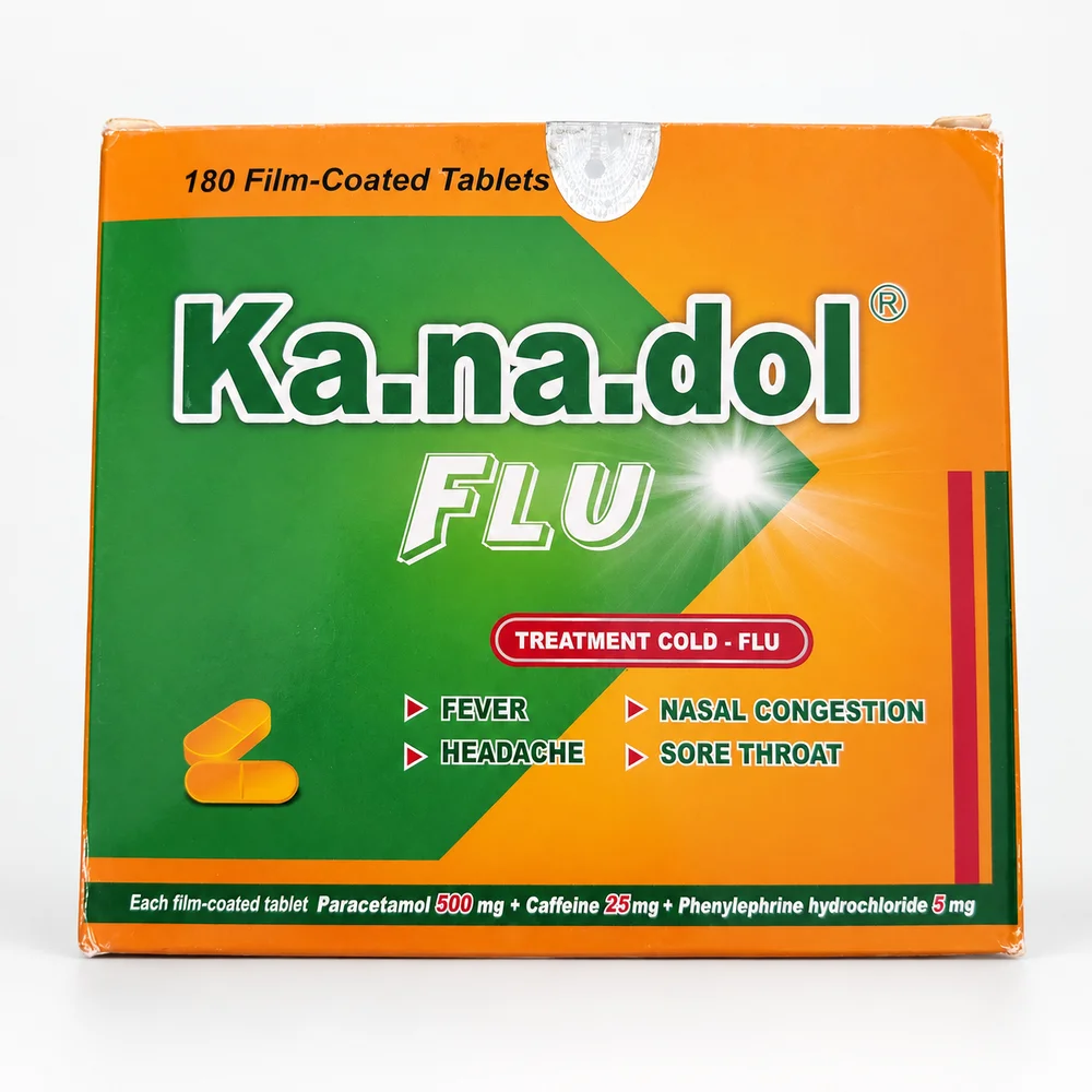 Kanadol FLU — available at pharmacies in Cambodia on PharmKulen
