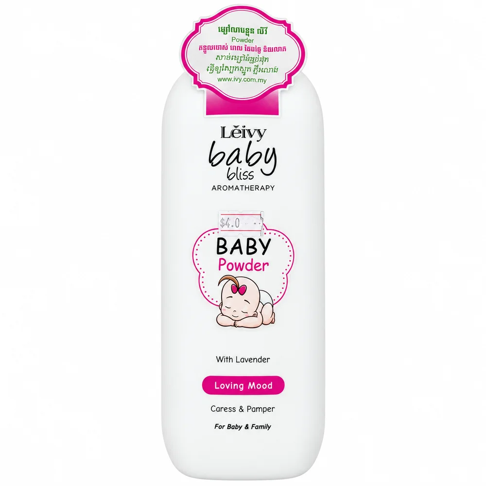 Leivy Baby Bliss Aromatherapy Baby Powder — available at pharmacies in Cambodia on PharmKulen