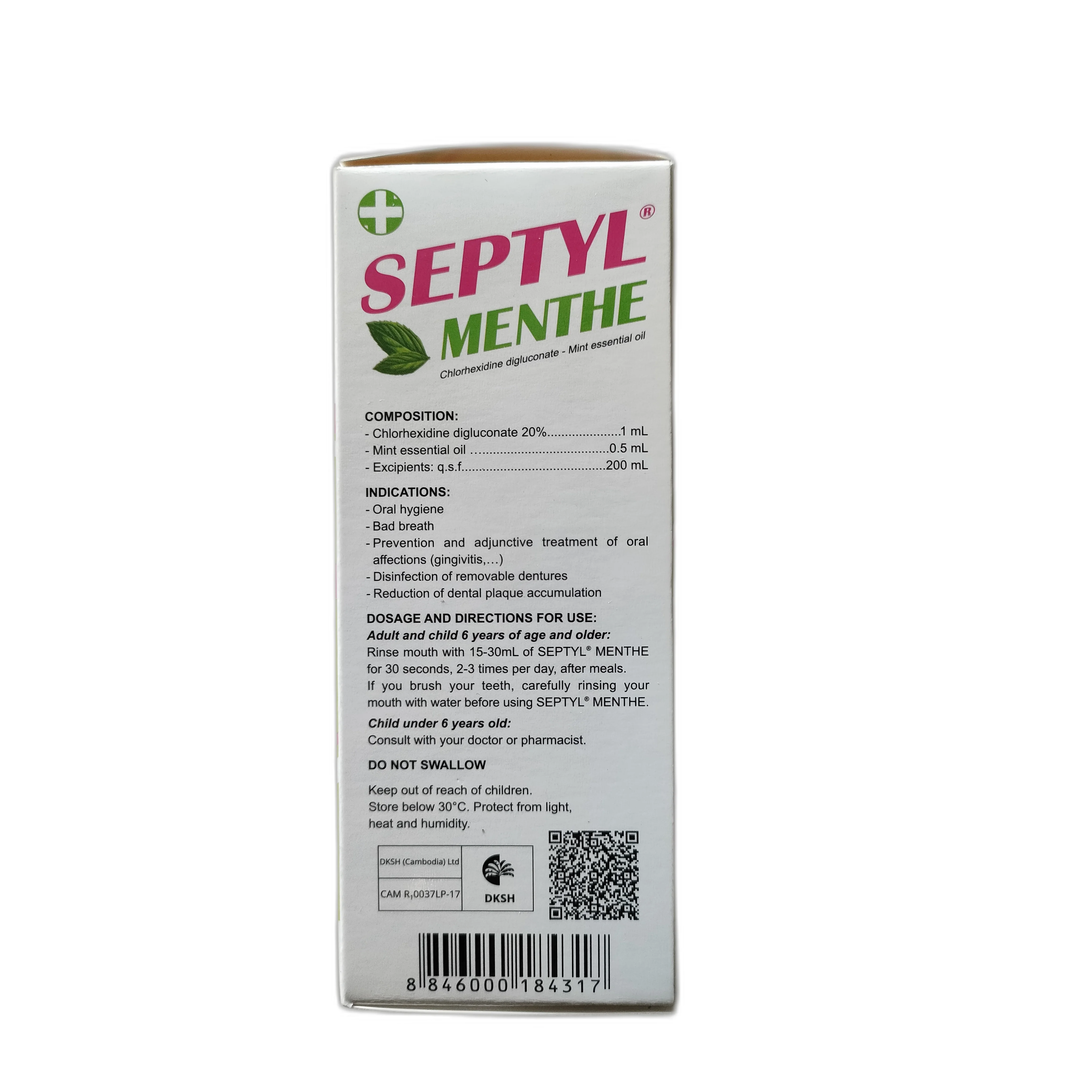 Septyl Menthe — available at pharmacies in Cambodia on PharmKulen
