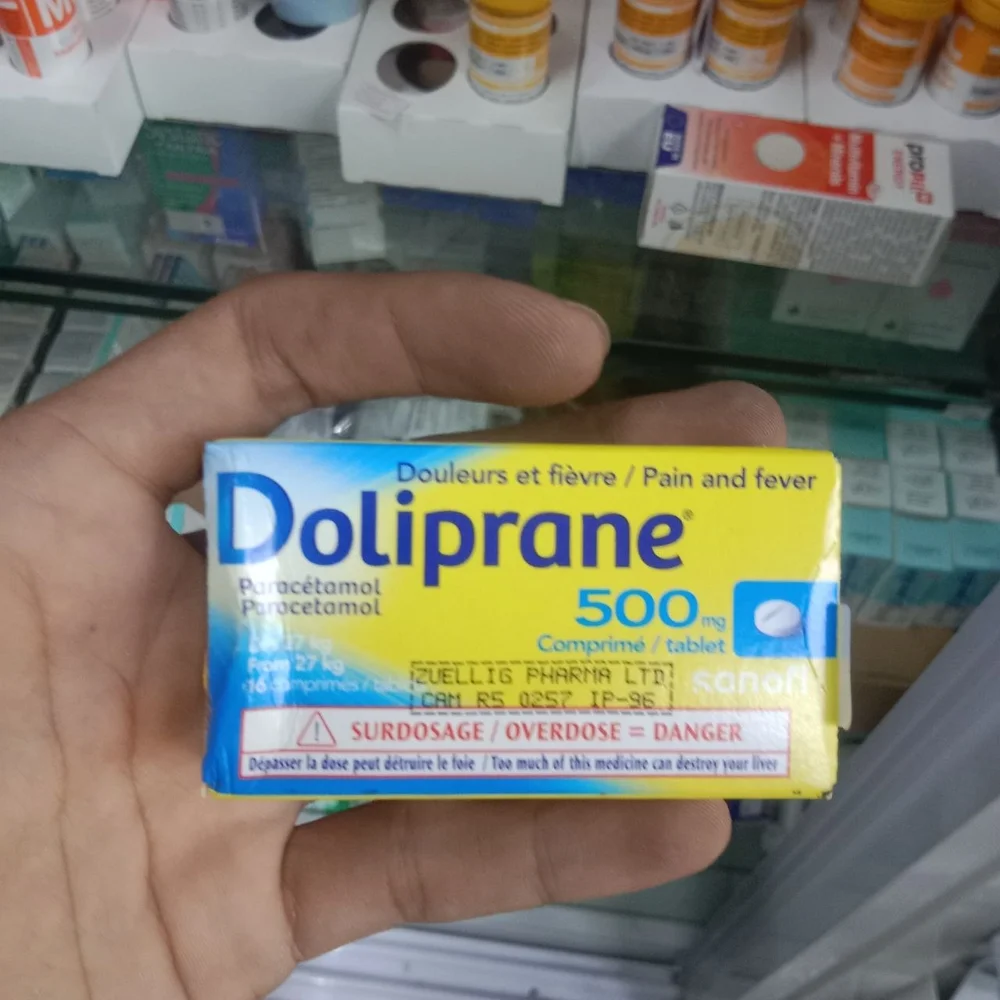 Doliprane — available at pharmacies in Cambodia on PharmKulen