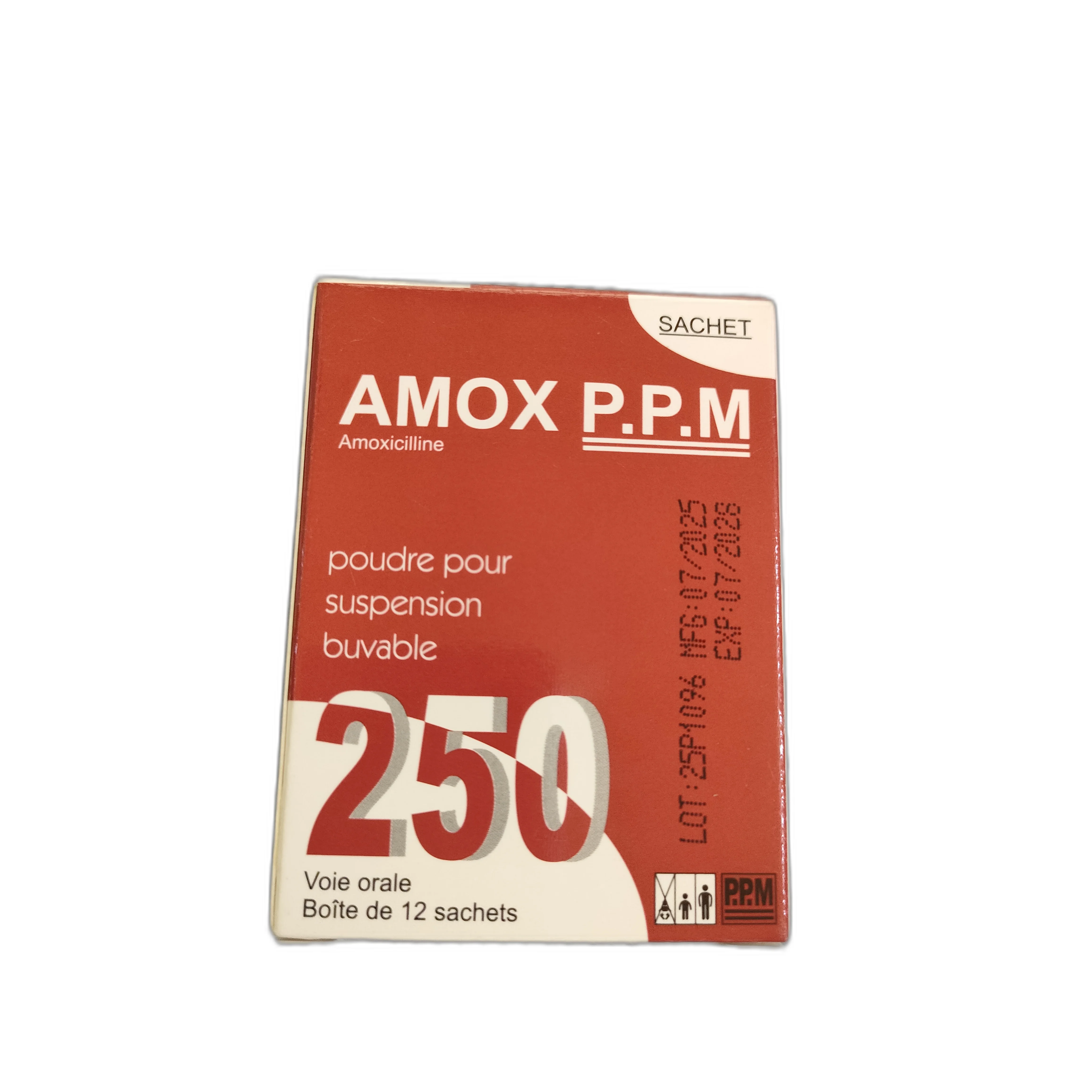 AMOX P.P.M 250 — available at pharmacies in Cambodia on PharmKulen