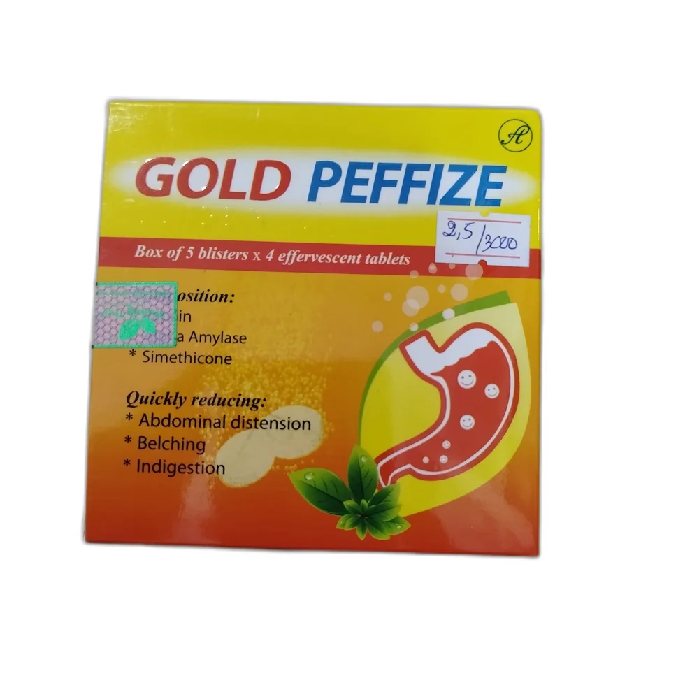 Gold Peffize — available at pharmacies in Cambodia on PharmKulen