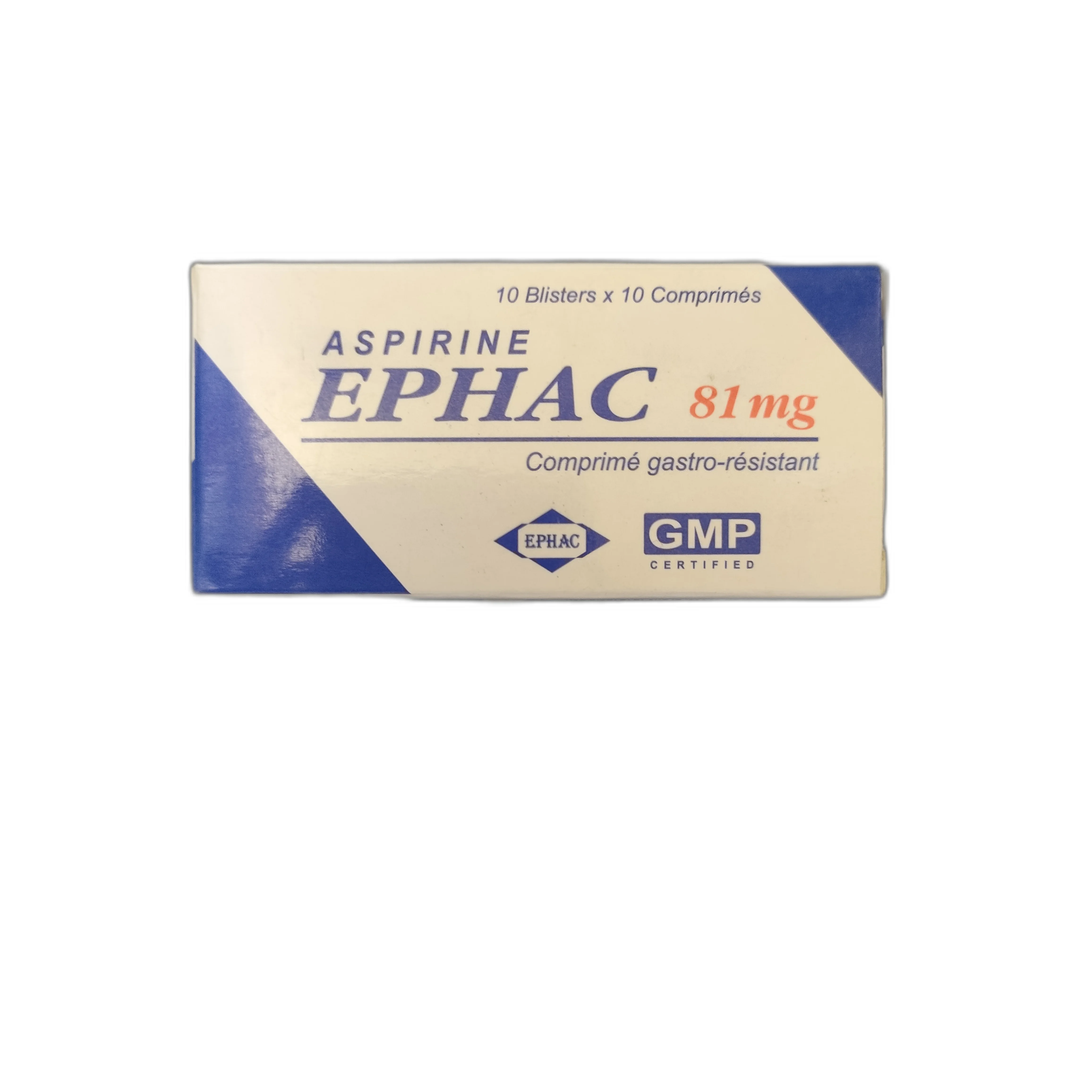 Aspirine Ephac 81 mg — available at pharmacies in Cambodia on PharmKulen