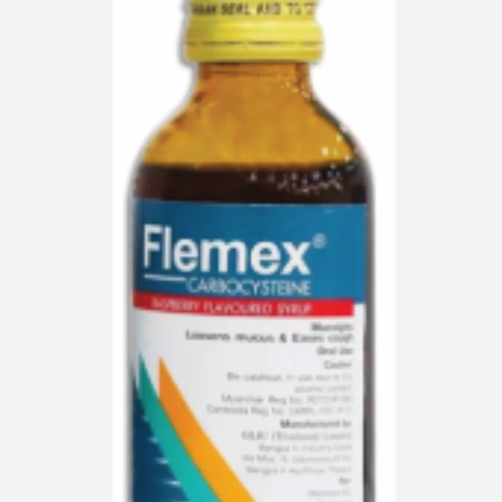 Flemex Carbocysteine Syrup 250mg — available at pharmacies in Cambodia on PharmKulen