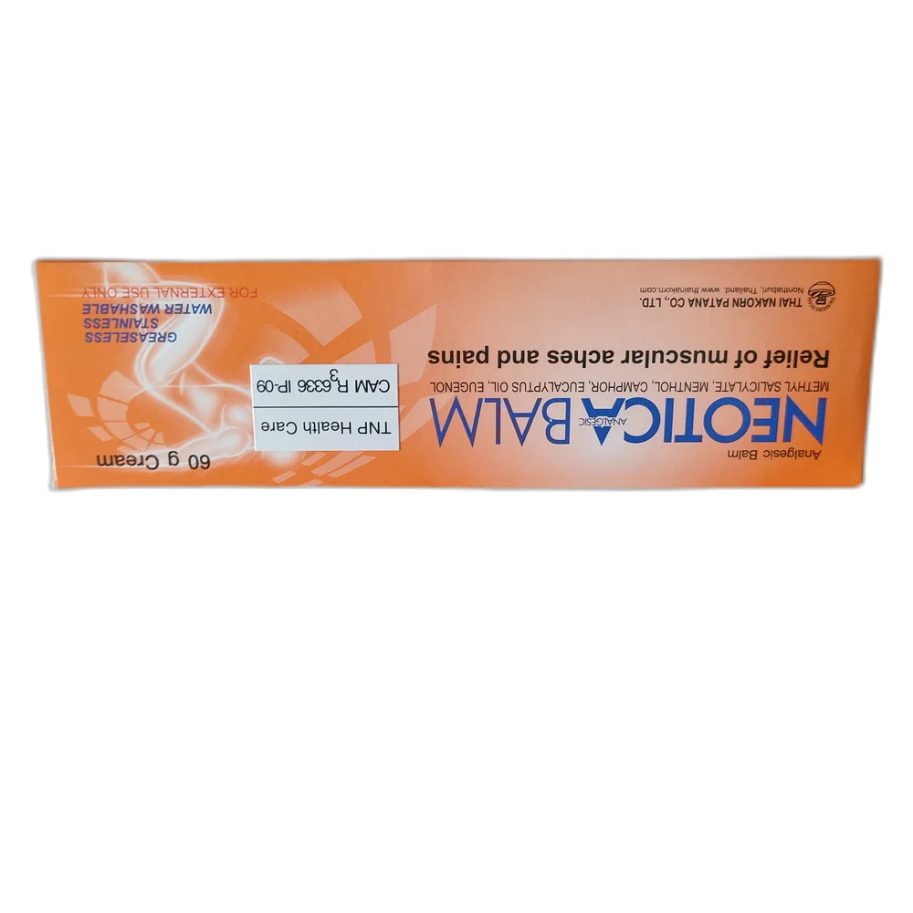 Neotica Balm Analgesic Cream — available at pharmacies in Cambodia on PharmKulen