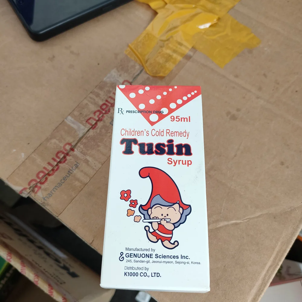 Tusin Syrup — available at pharmacies in Cambodia on PharmKulen