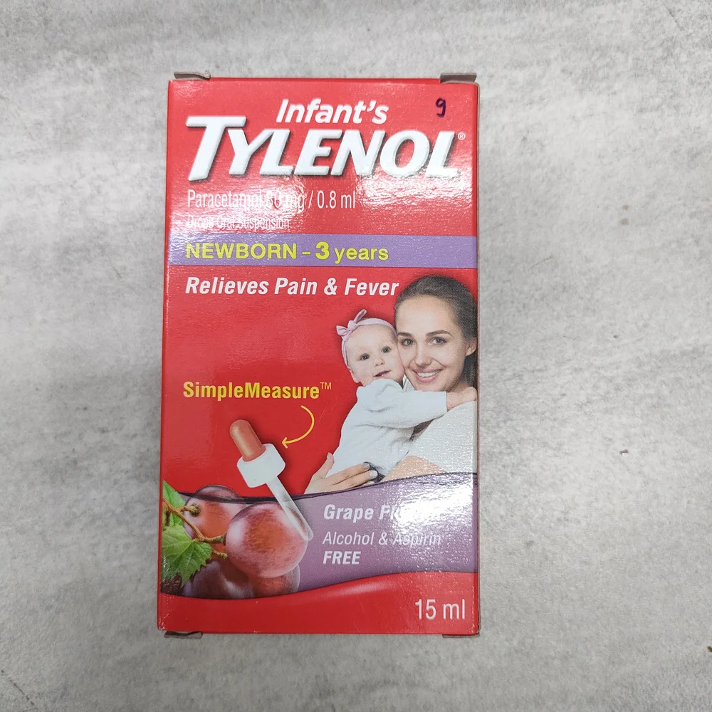 Infant's Tylenol (Grape) — available at pharmacies in Cambodia on PharmKulen