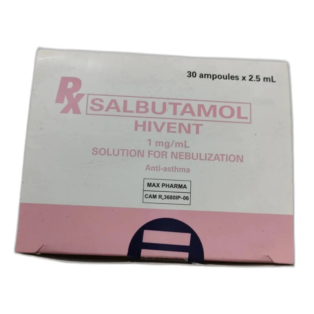 Salbutamol Hivent — available at pharmacies in Cambodia on PharmKulen