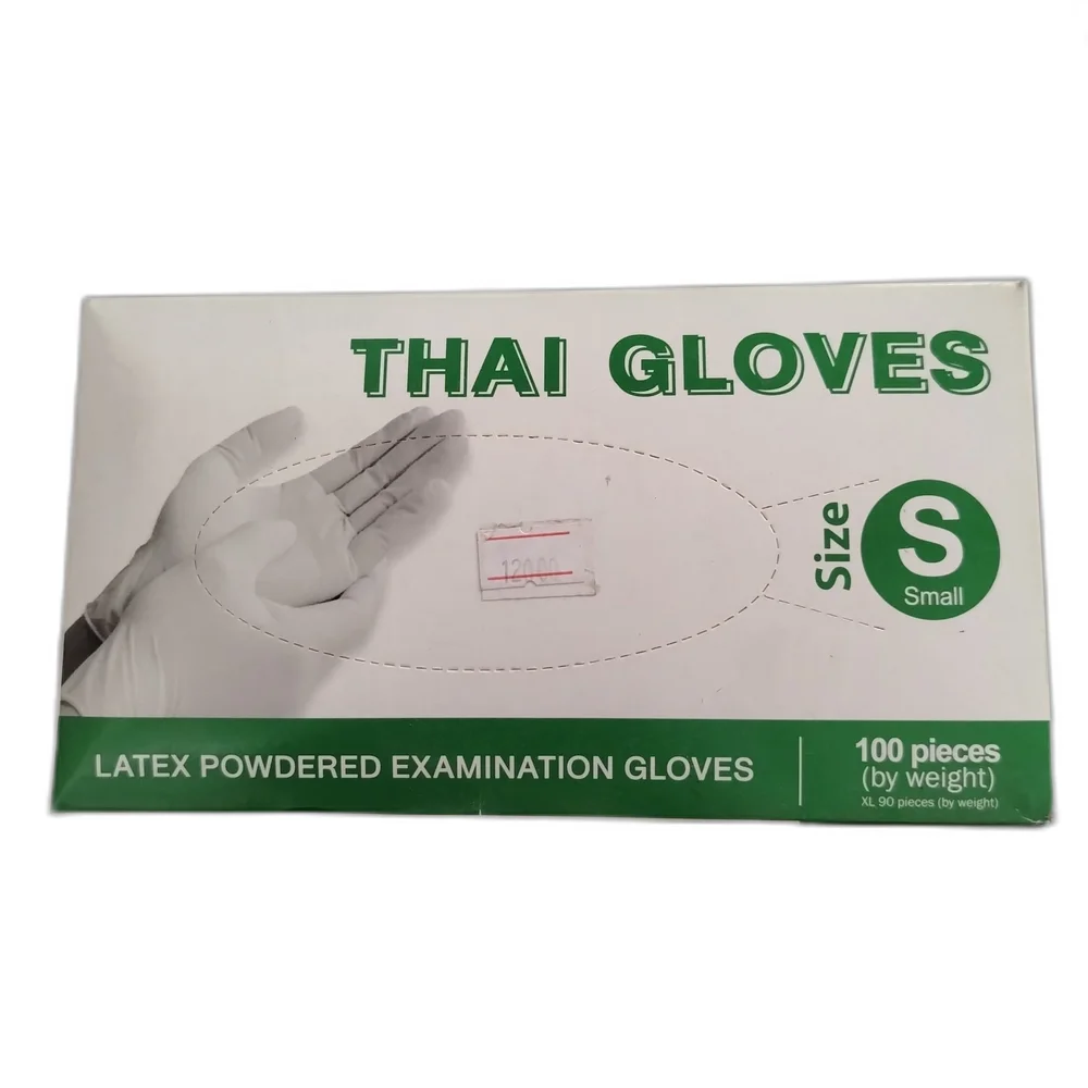 Thai Gloves Latex Powdered Examination Gloves — available at pharmacies in Cambodia on PharmKulen