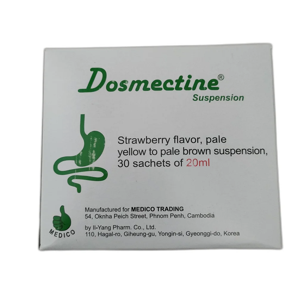 Dosmectine Suspension — available at pharmacies in Cambodia on PharmKulen