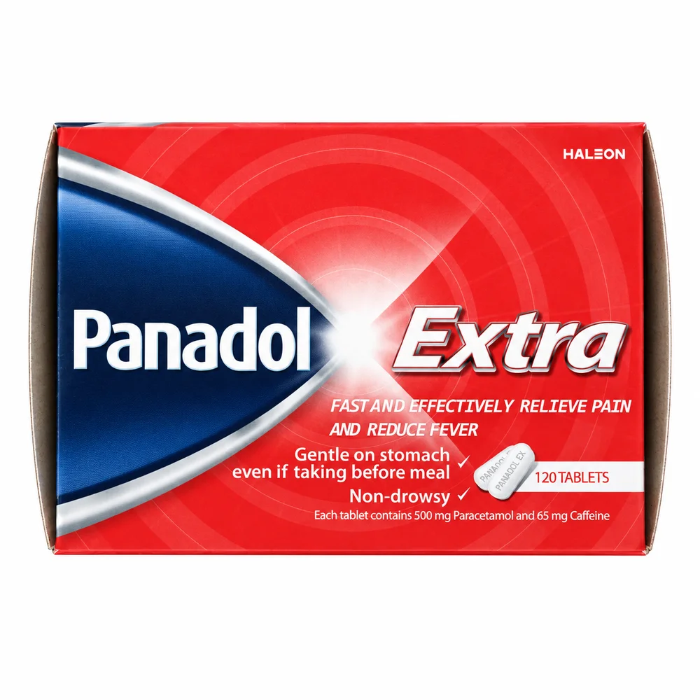 Panadol Extra — available at pharmacies in Cambodia on PharmKulen