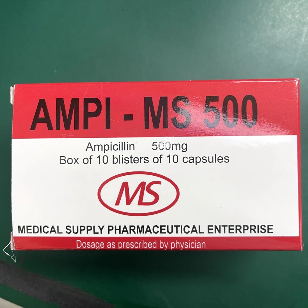 Ampi-MS 500 — available at pharmacies in Cambodia on PharmKulen