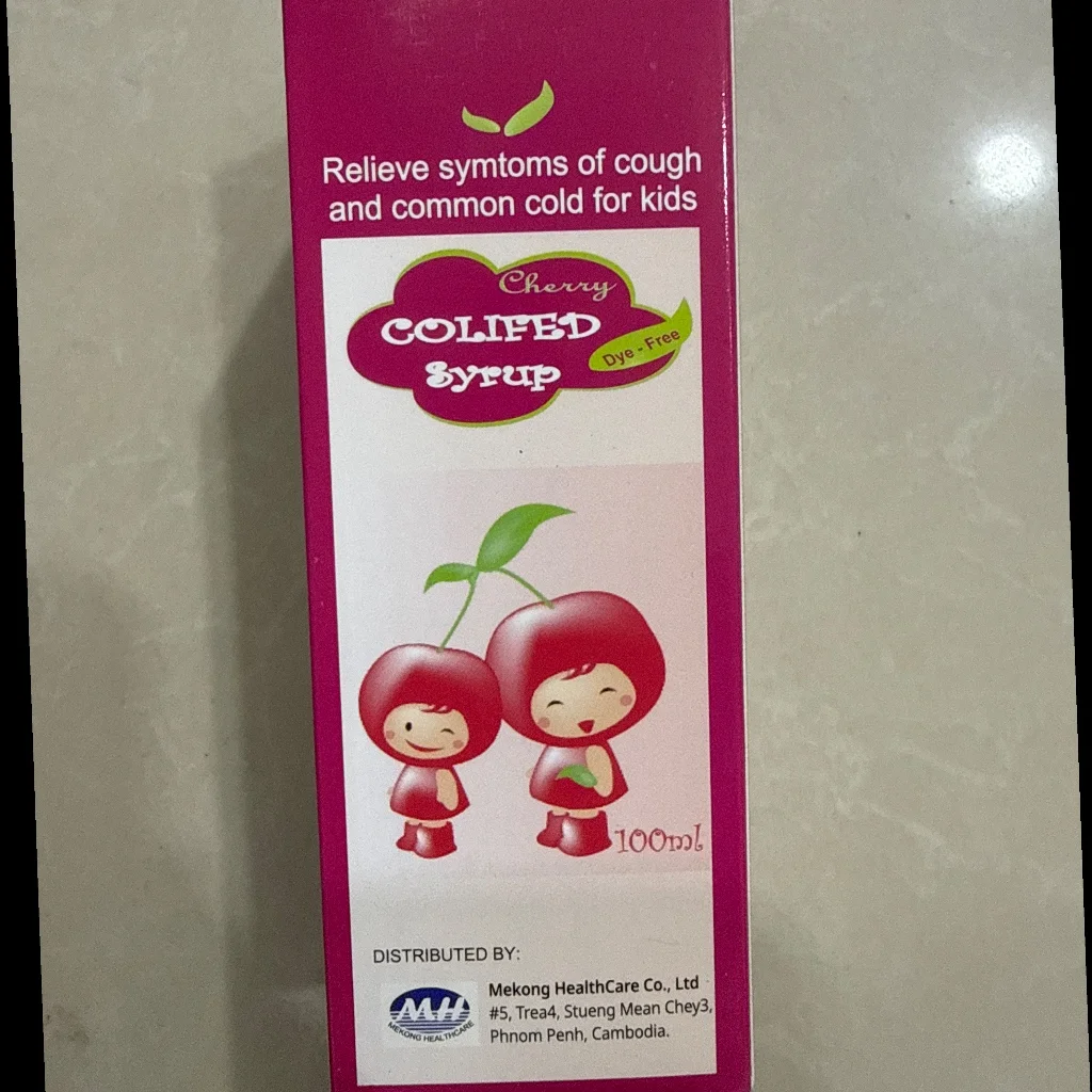 Colifed syrup  — available at pharmacies in Cambodia on PharmKulen