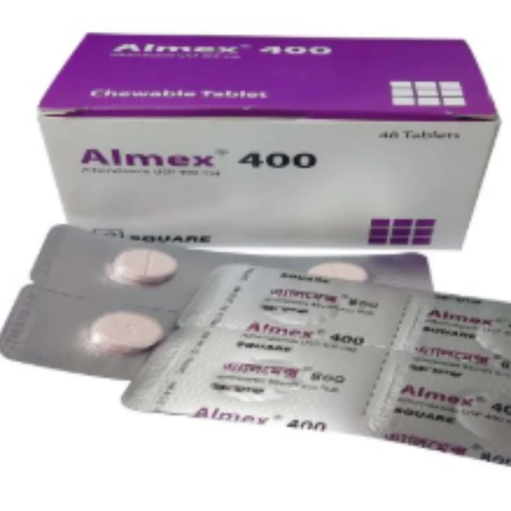 Almex 400 Albendazole — available at pharmacies in Cambodia on PharmKulen