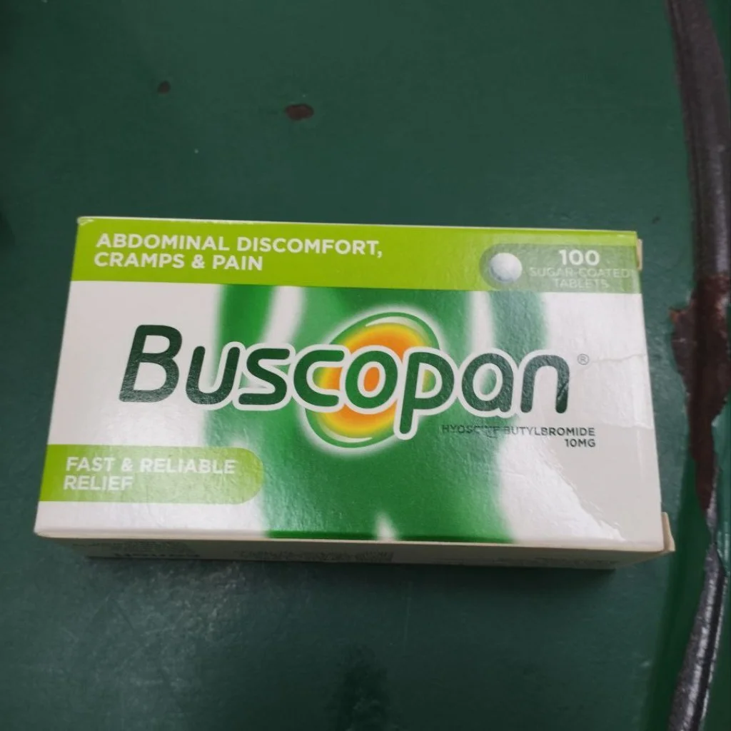 Buscopan — available at pharmacies in Cambodia on PharmKulen