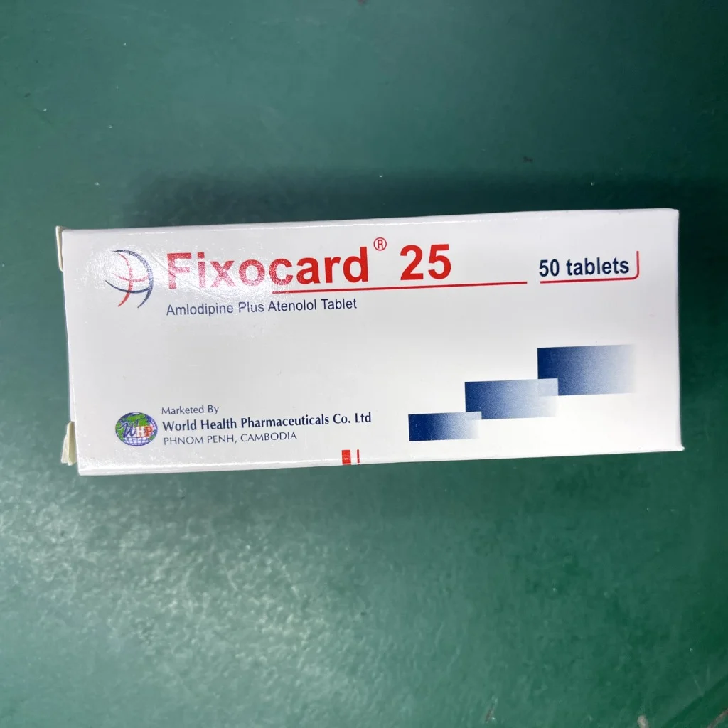 Fixocard 25 — available at pharmacies in Cambodia on PharmKulen