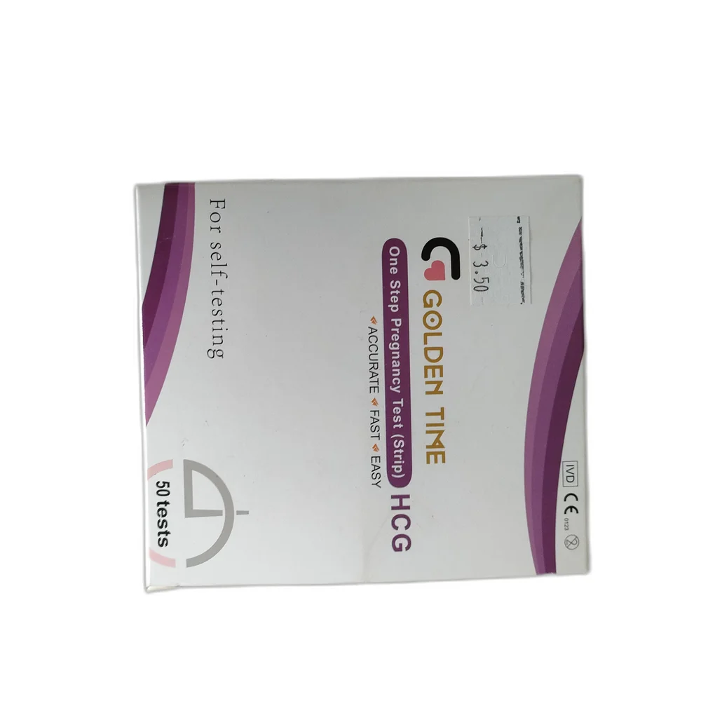 Golden Time One Step HCG Pregnancy Test Strips — available at pharmacies in Cambodia on PharmKulen