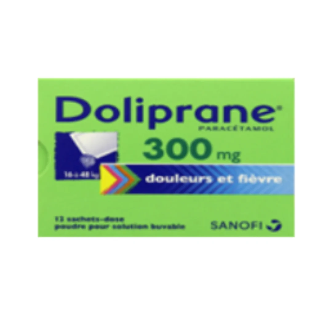 Doliprane 300mg Sachet — available at pharmacies in Cambodia on PharmKulen