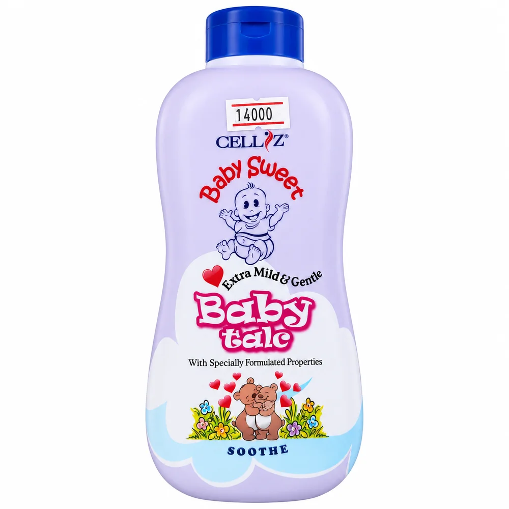 Celliz Baby Sweet Baby Talc — available at pharmacies in Cambodia on PharmKulen