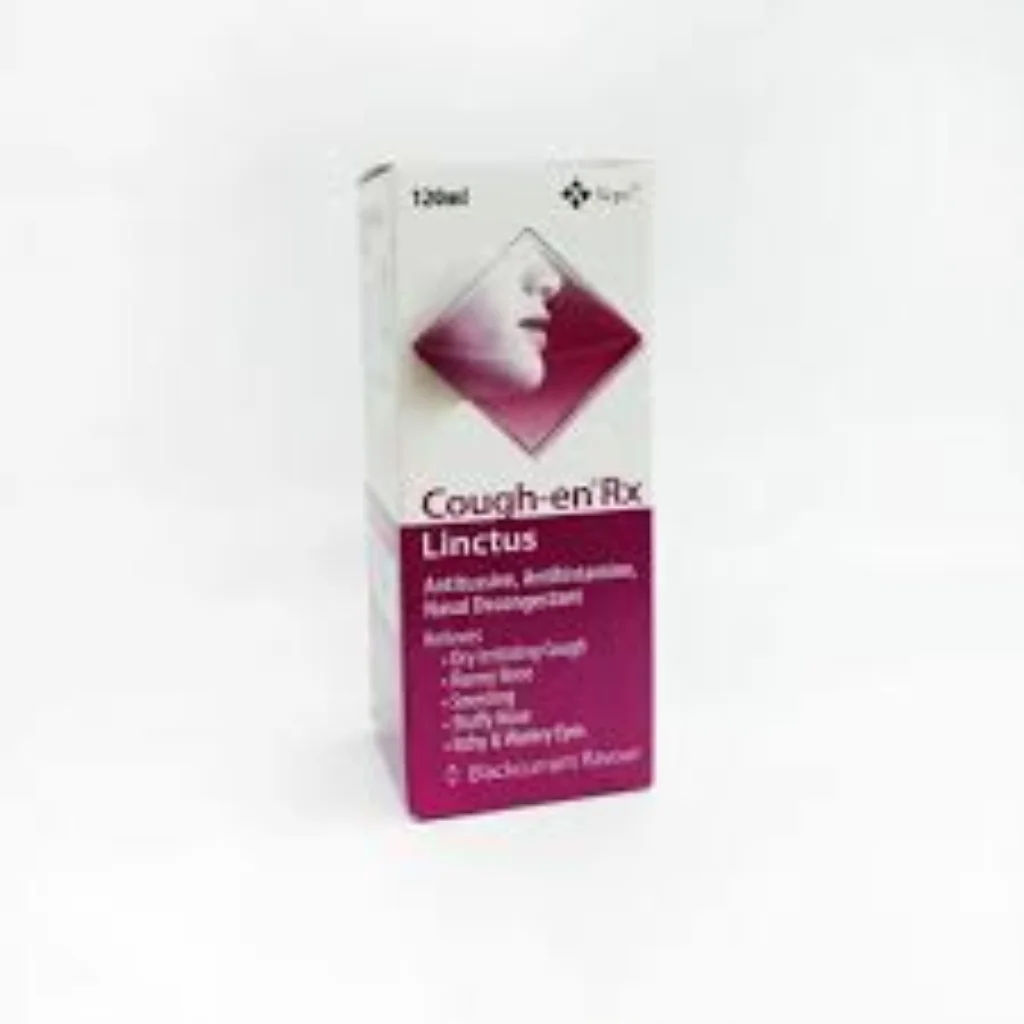 Cough-en Rx Linctus — available at pharmacies in Cambodia on PharmKulen