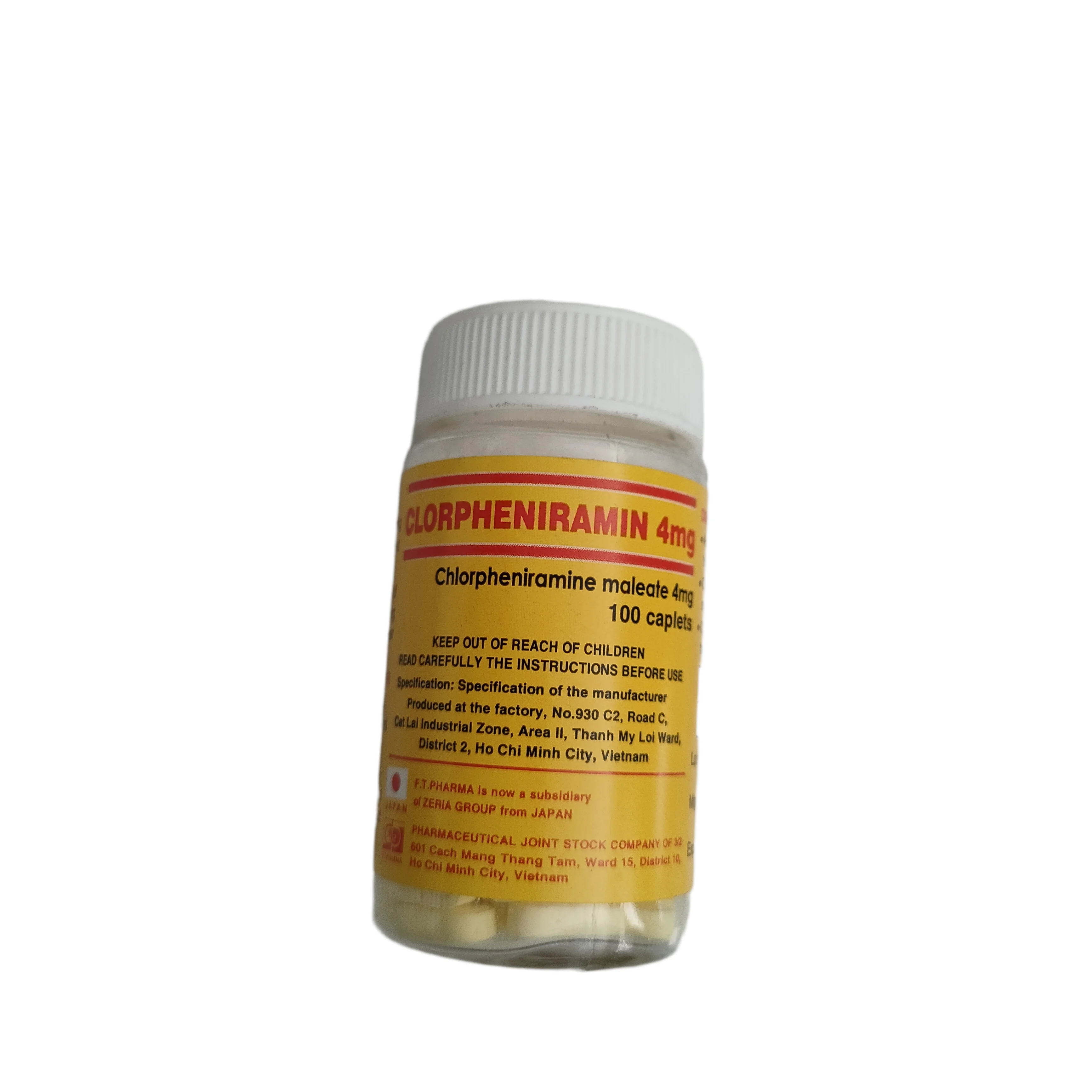 Clorpheniramin 4mg — available at pharmacies in Cambodia on PharmKulen