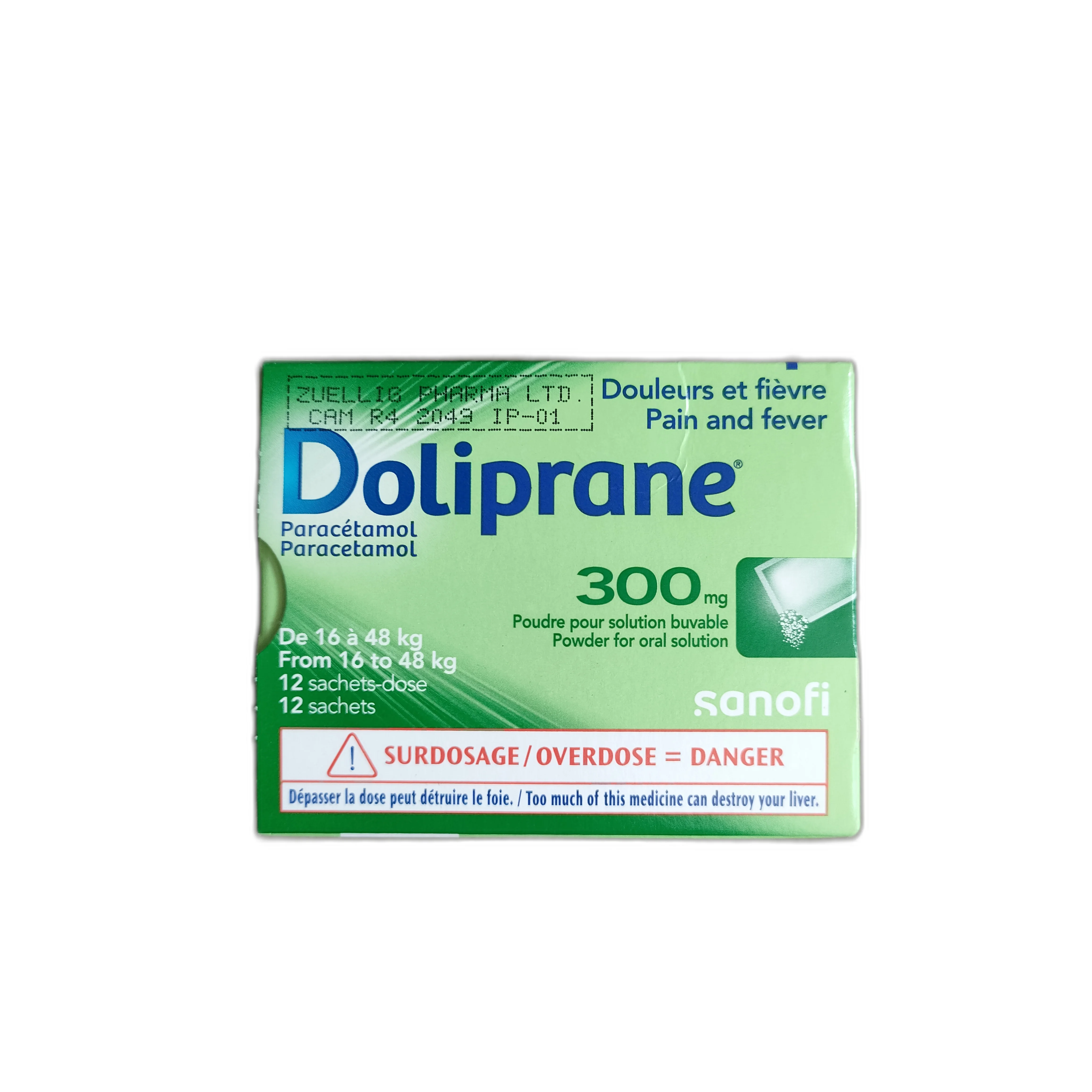 Doliprane — available at pharmacies in Cambodia on PharmKulen
