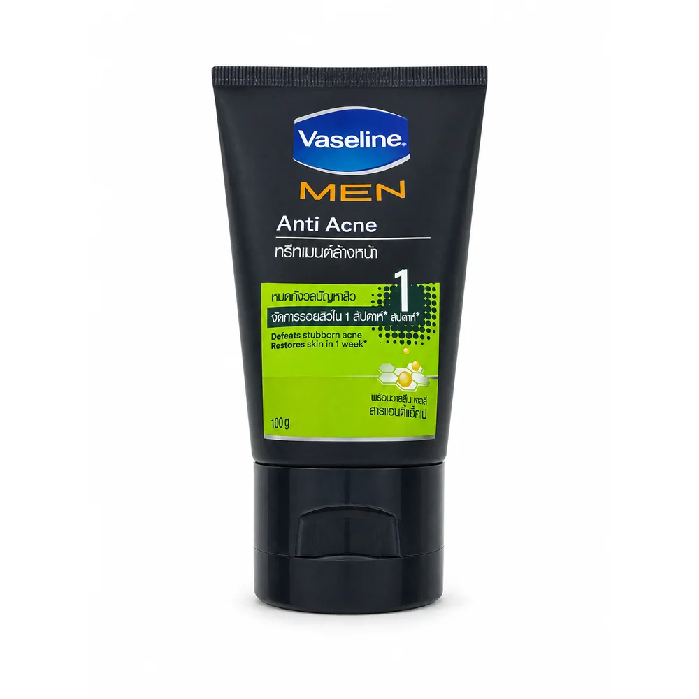 Vaseline MEN Anti Acne Face Wash — available at pharmacies in Cambodia on PharmKulen