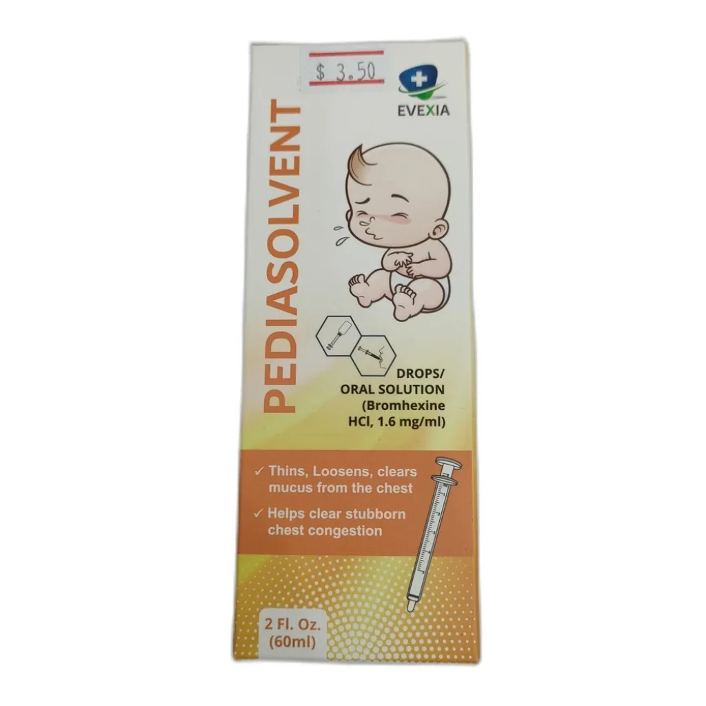 Pediasolvent — available at pharmacies in Cambodia on PharmKulen