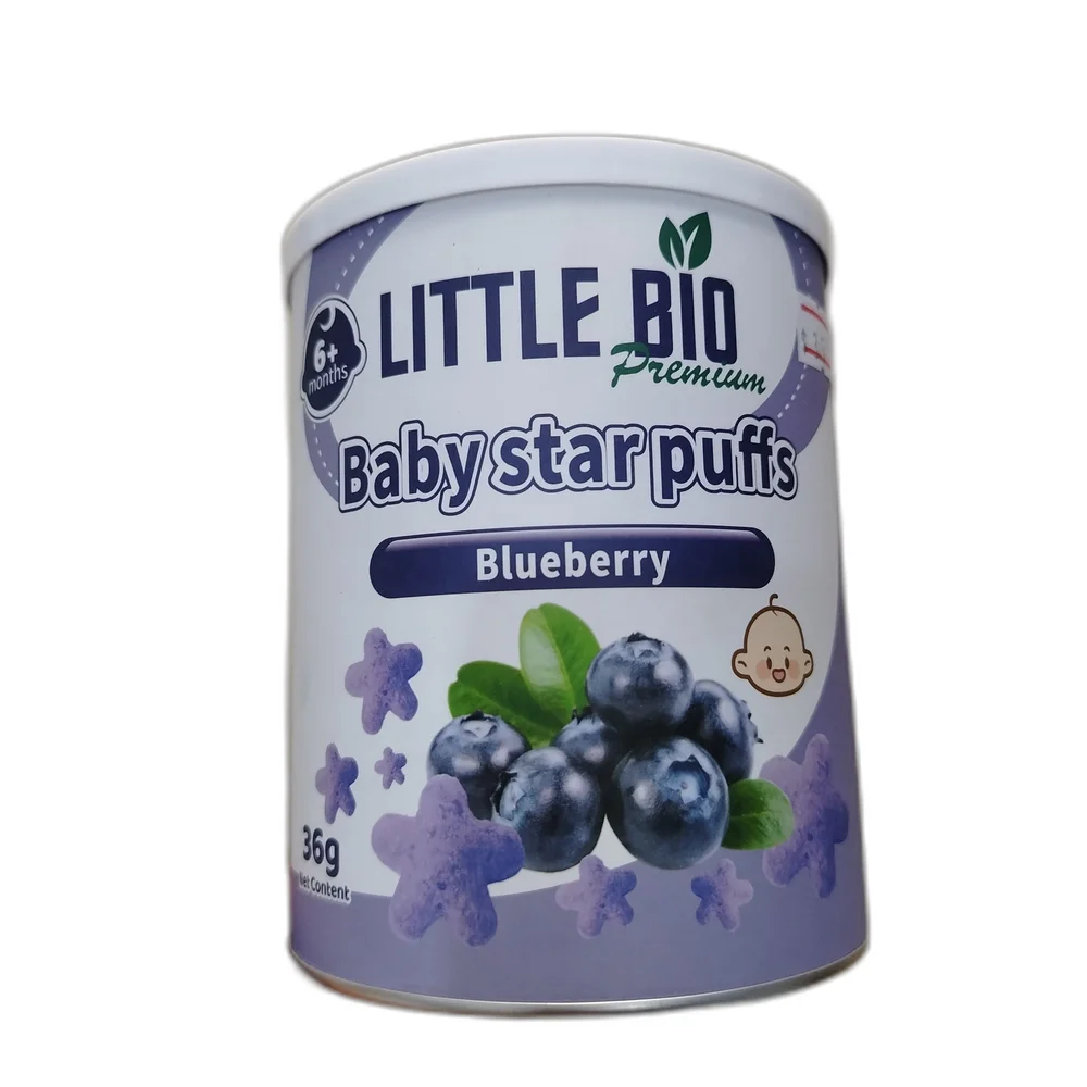 Little Bio Premium Baby Star Puffs Blueberry — available at pharmacies in Cambodia on PharmKulen