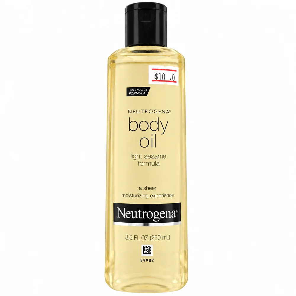 Neutrogena Body Oil — available at pharmacies in Cambodia on PharmKulen