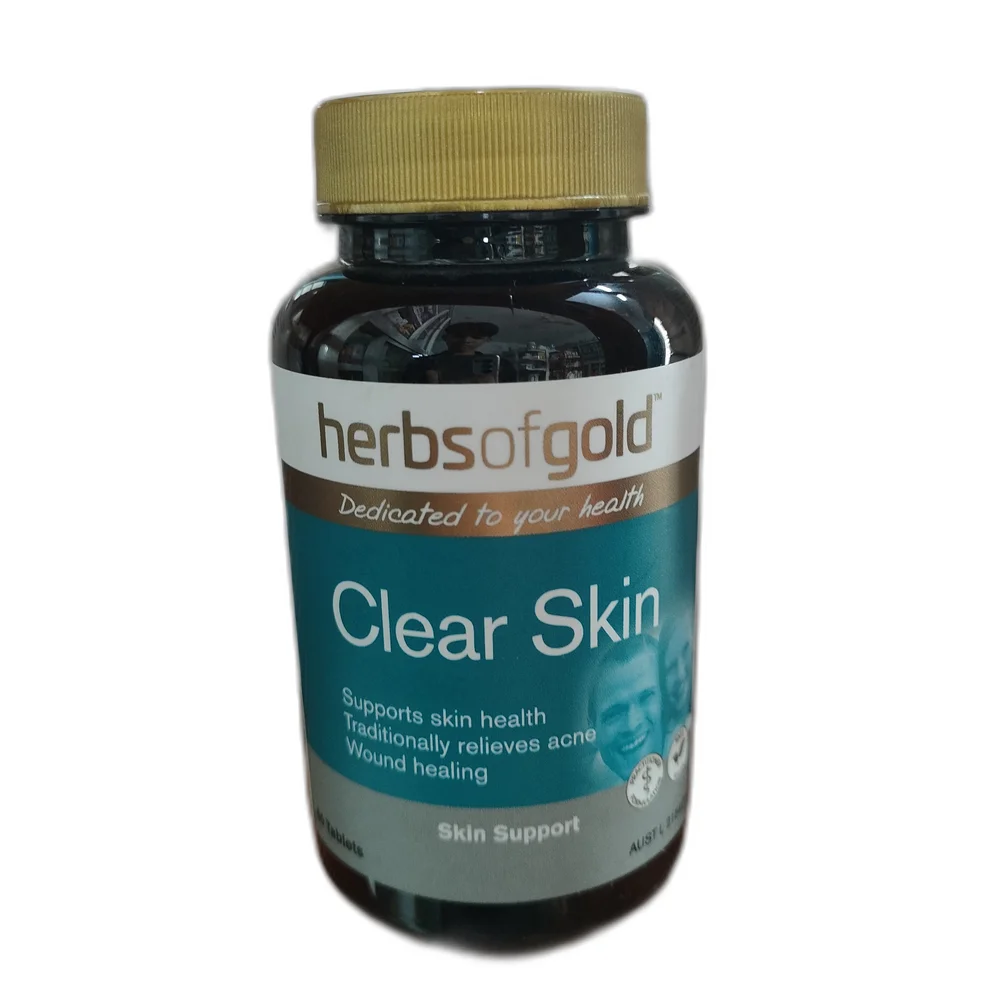 Herbs of Gold Clear Skin — available at pharmacies in Cambodia on PharmKulen