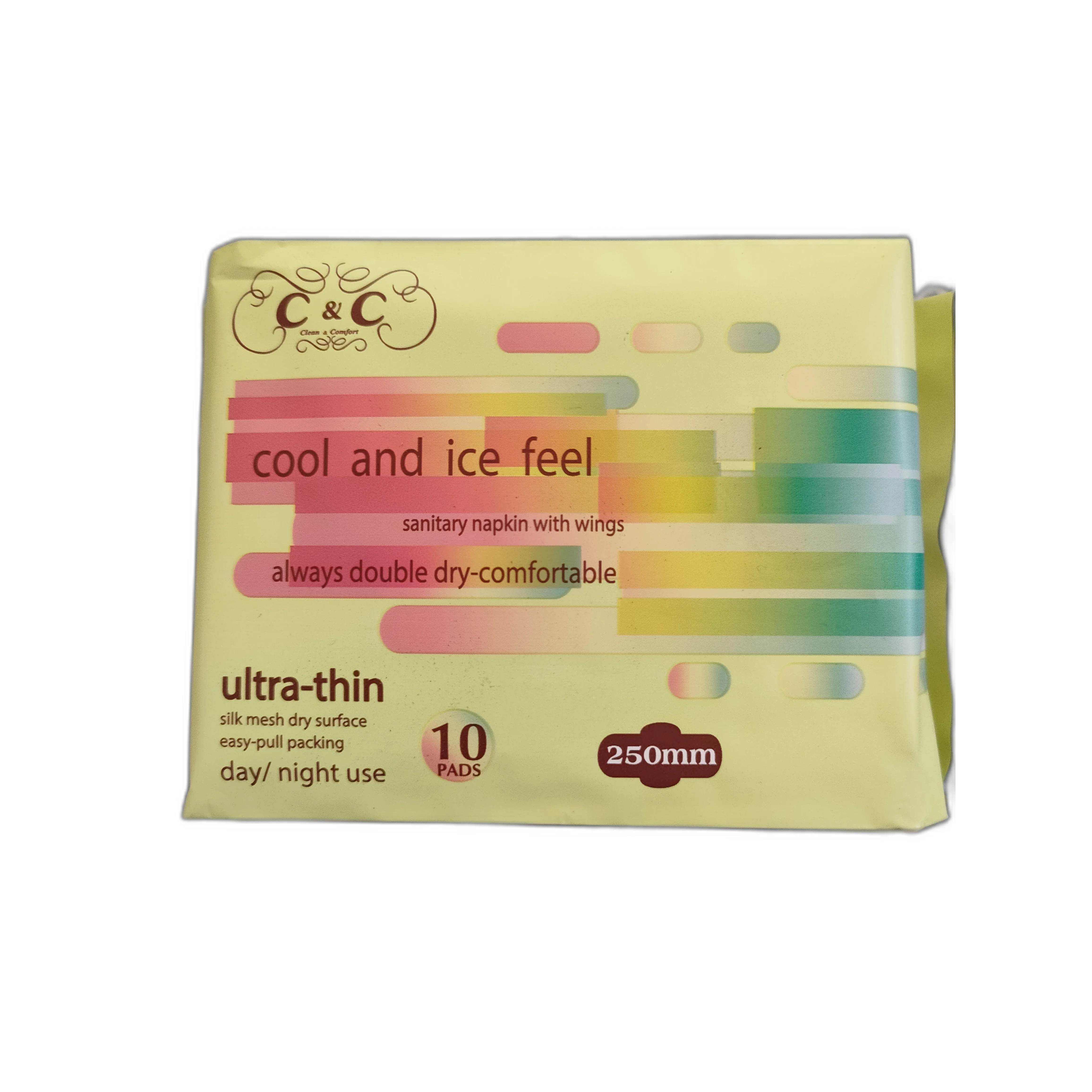 C&C Cool and Ice Feel Ultra-thin Sanitary Napkins — available at pharmacies in Cambodia on PharmKulen