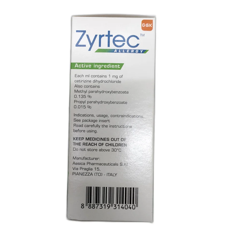 Zyrtec Allergy — available at pharmacies in Cambodia on PharmKulen